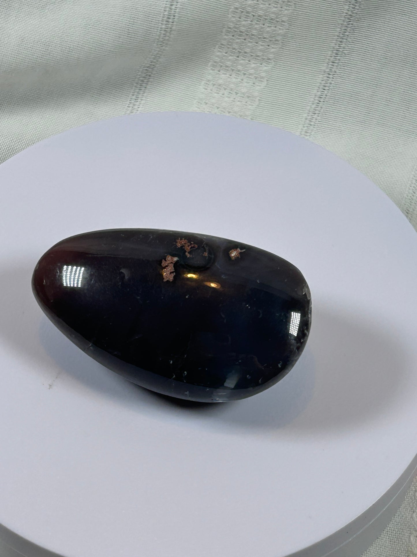 (#129) - AGATE PALM STONE POLISHED - NEW