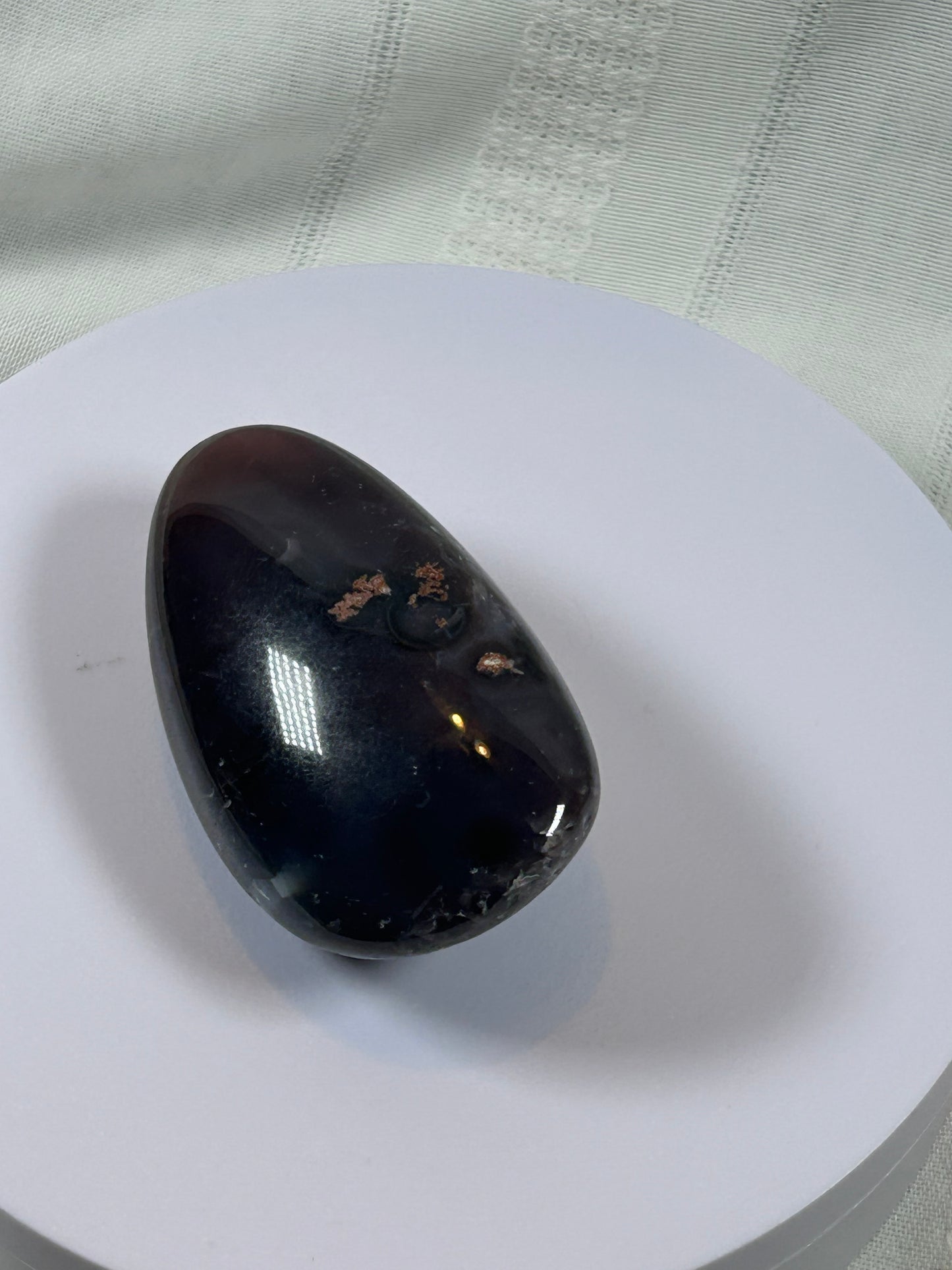 (#129) - AGATE PALM STONE POLISHED - NEW
