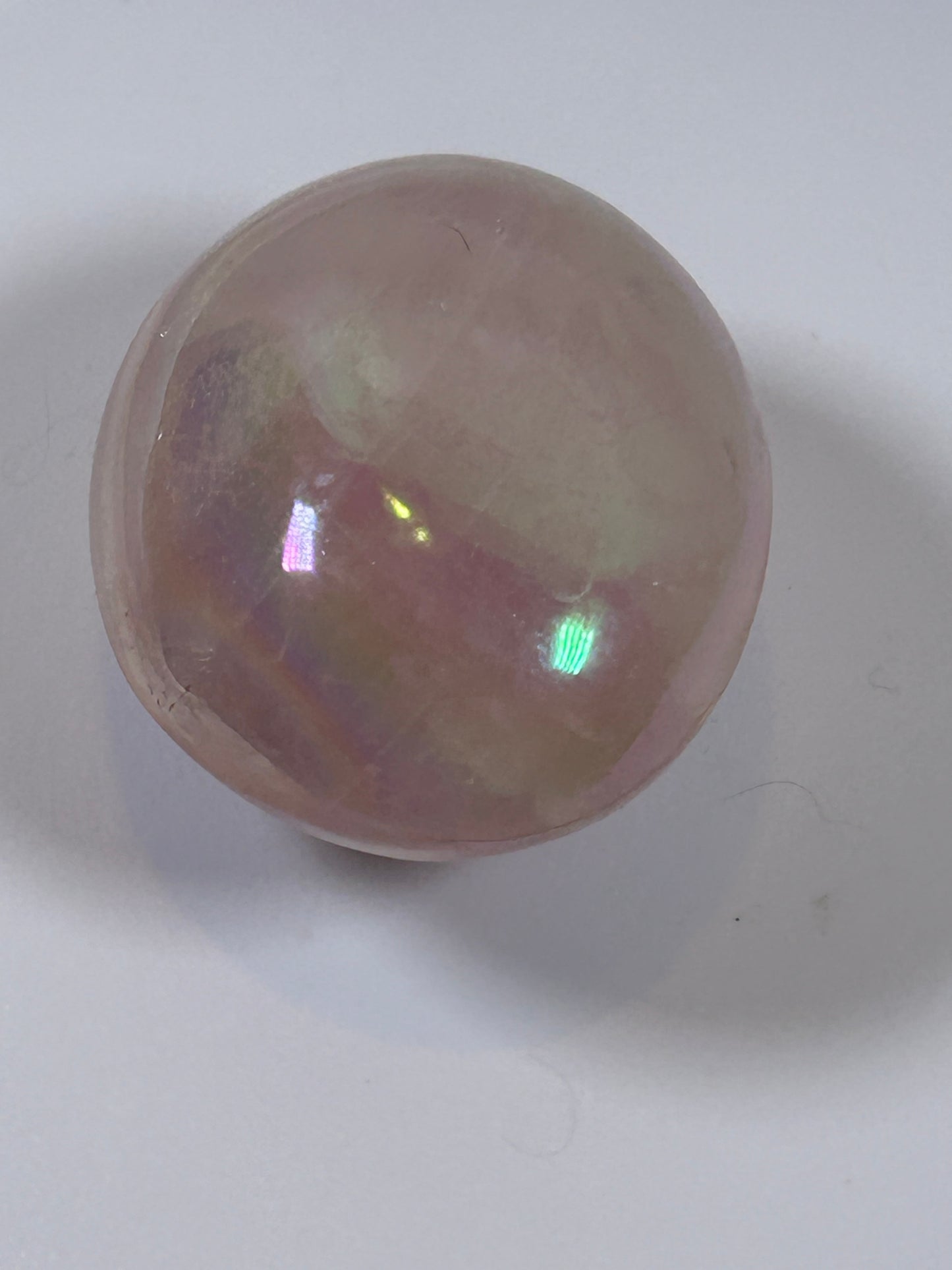 (#131) - ANGEL AURA QUARTZ PALM STONE POLISHED - NEW