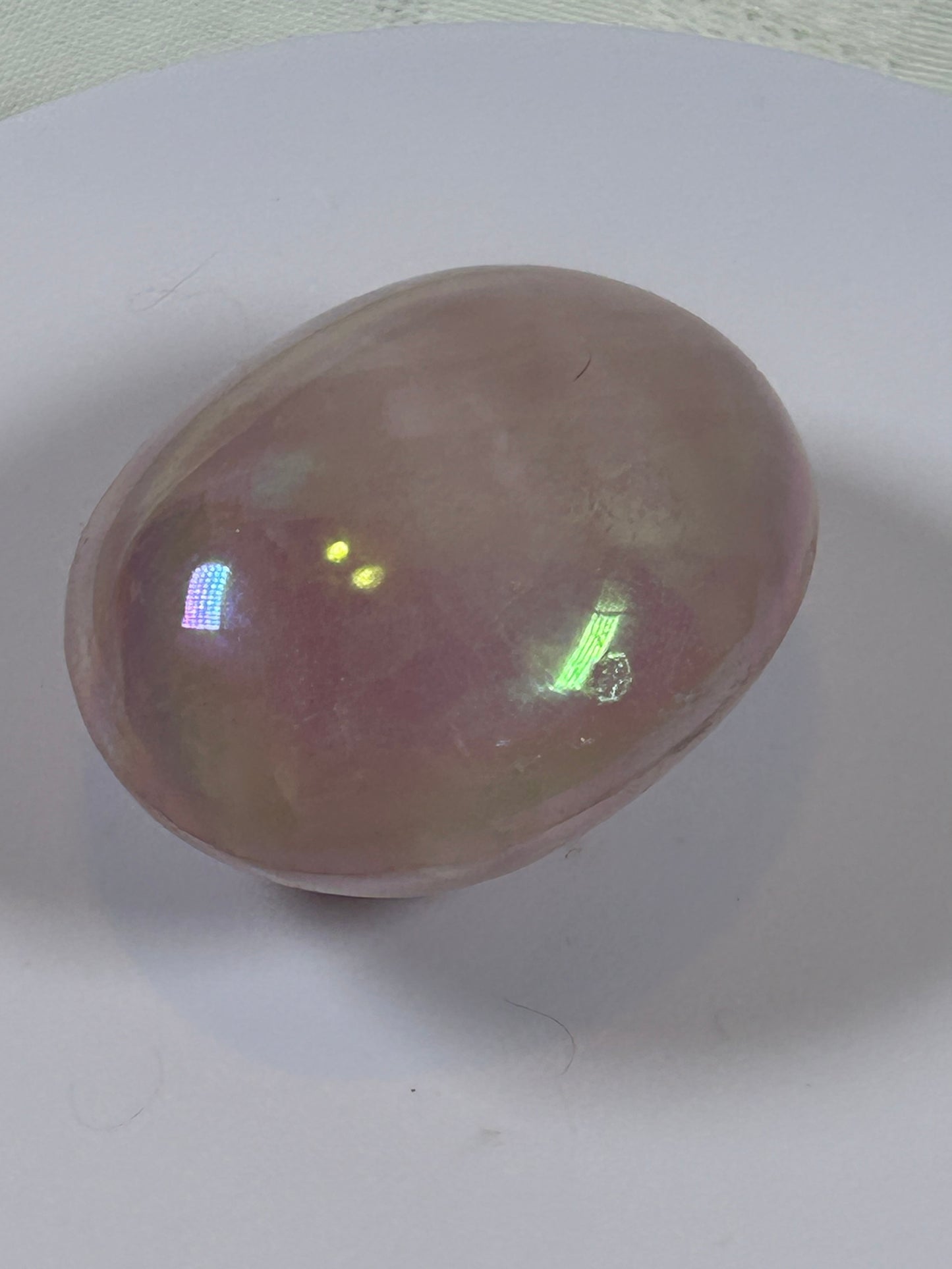 (#131) - ANGEL AURA QUARTZ PALM STONE POLISHED - NEW