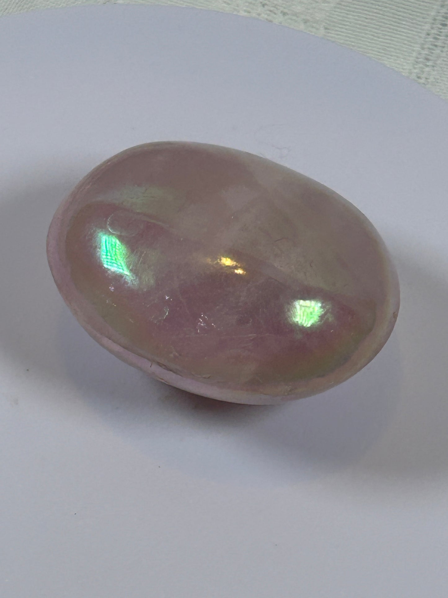 (#131) - ANGEL AURA QUARTZ PALM STONE POLISHED - NEW