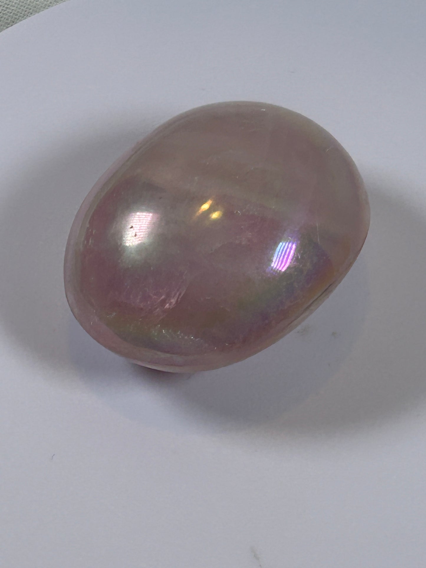 (#131) - ANGEL AURA QUARTZ PALM STONE POLISHED - NEW