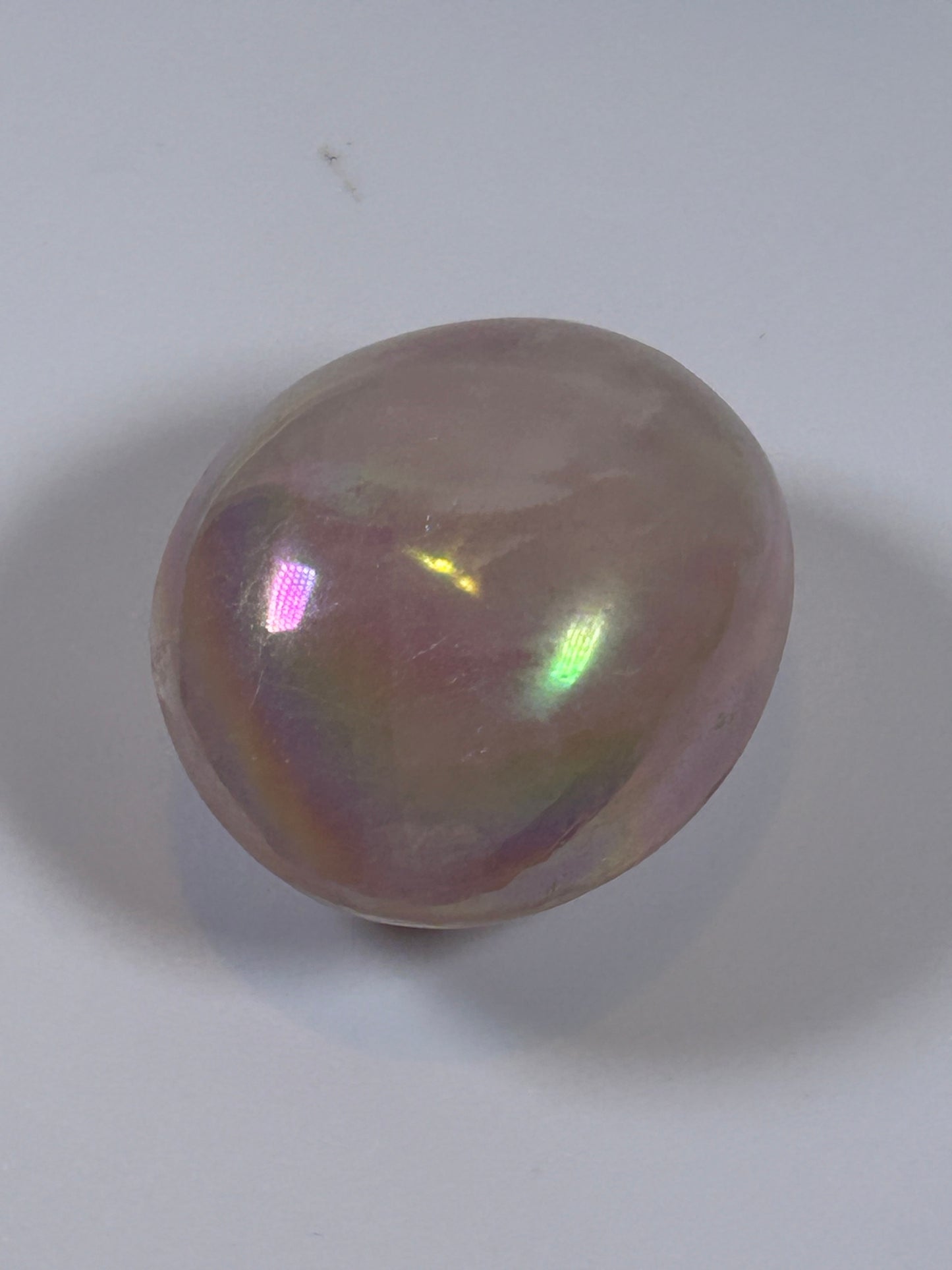 (#131) - ANGEL AURA QUARTZ PALM STONE POLISHED - NEW