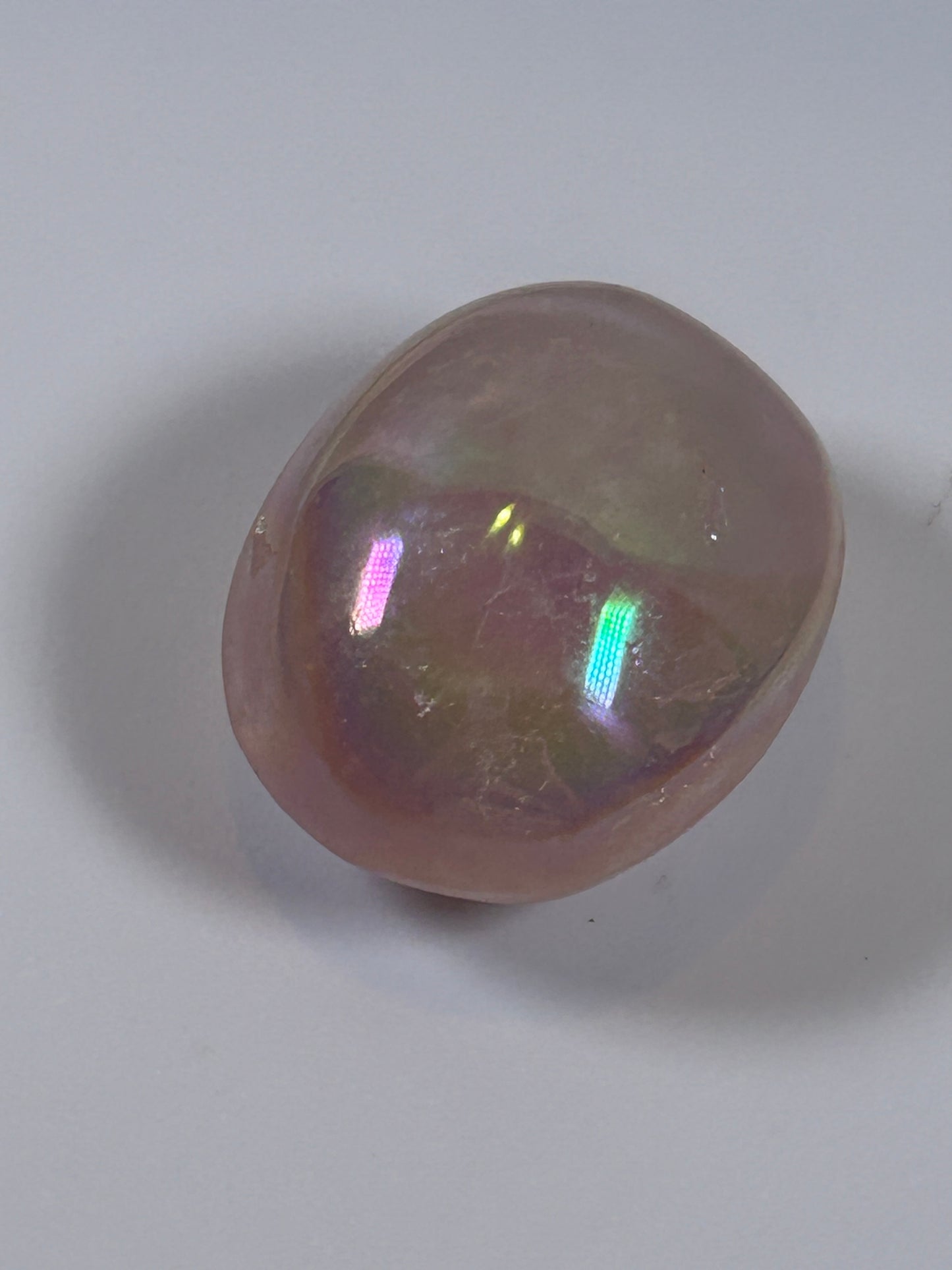 (#132) - ANGEL AURA QUARTZ PALM STONE POLISHED - NEW