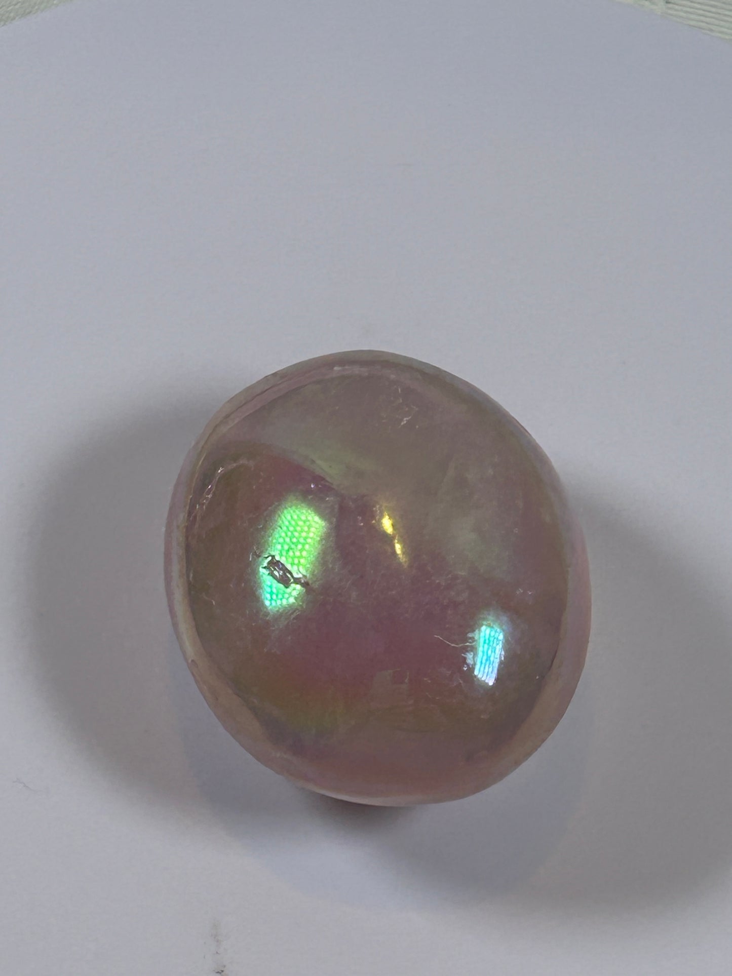 (#132) - ANGEL AURA QUARTZ PALM STONE POLISHED - NEW