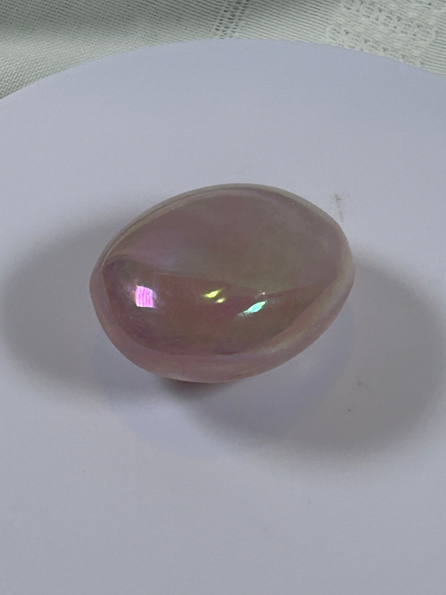 (#132) - ANGEL AURA QUARTZ PALM STONE POLISHED - NEW
