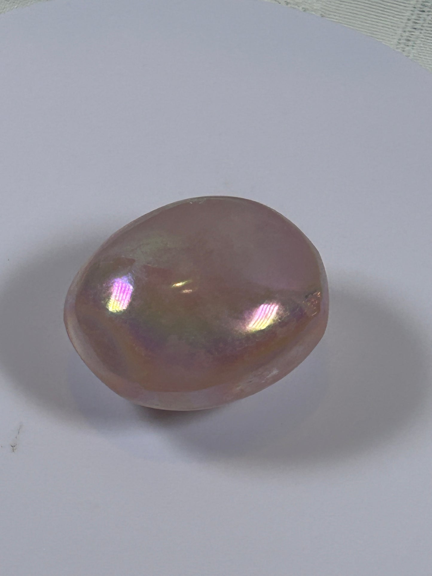 (#132) - ANGEL AURA QUARTZ PALM STONE POLISHED - NEW