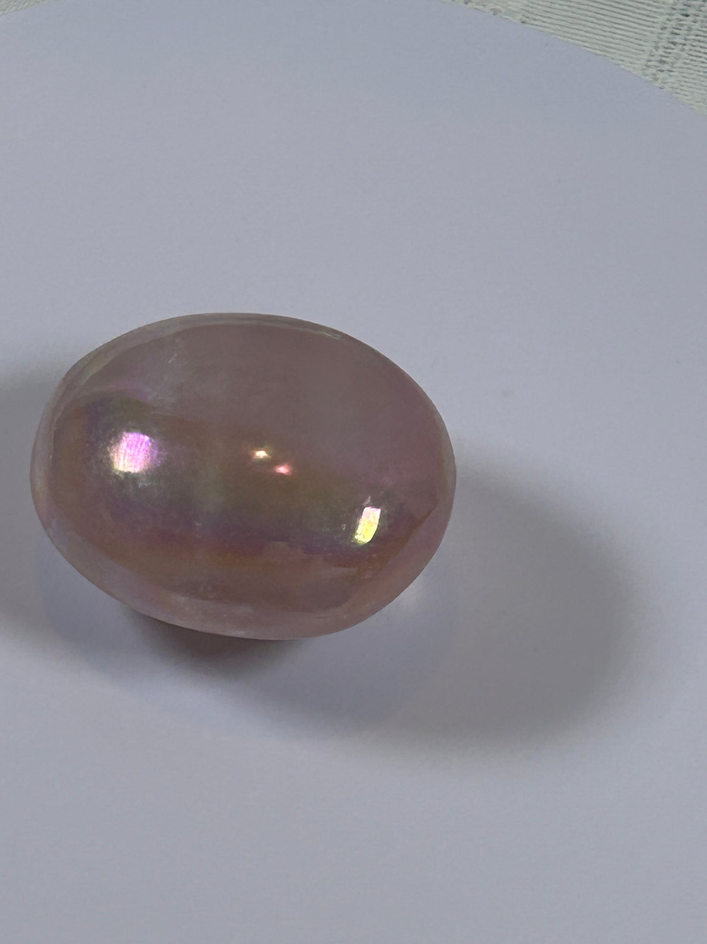 (#132) - ANGEL AURA QUARTZ PALM STONE POLISHED - NEW