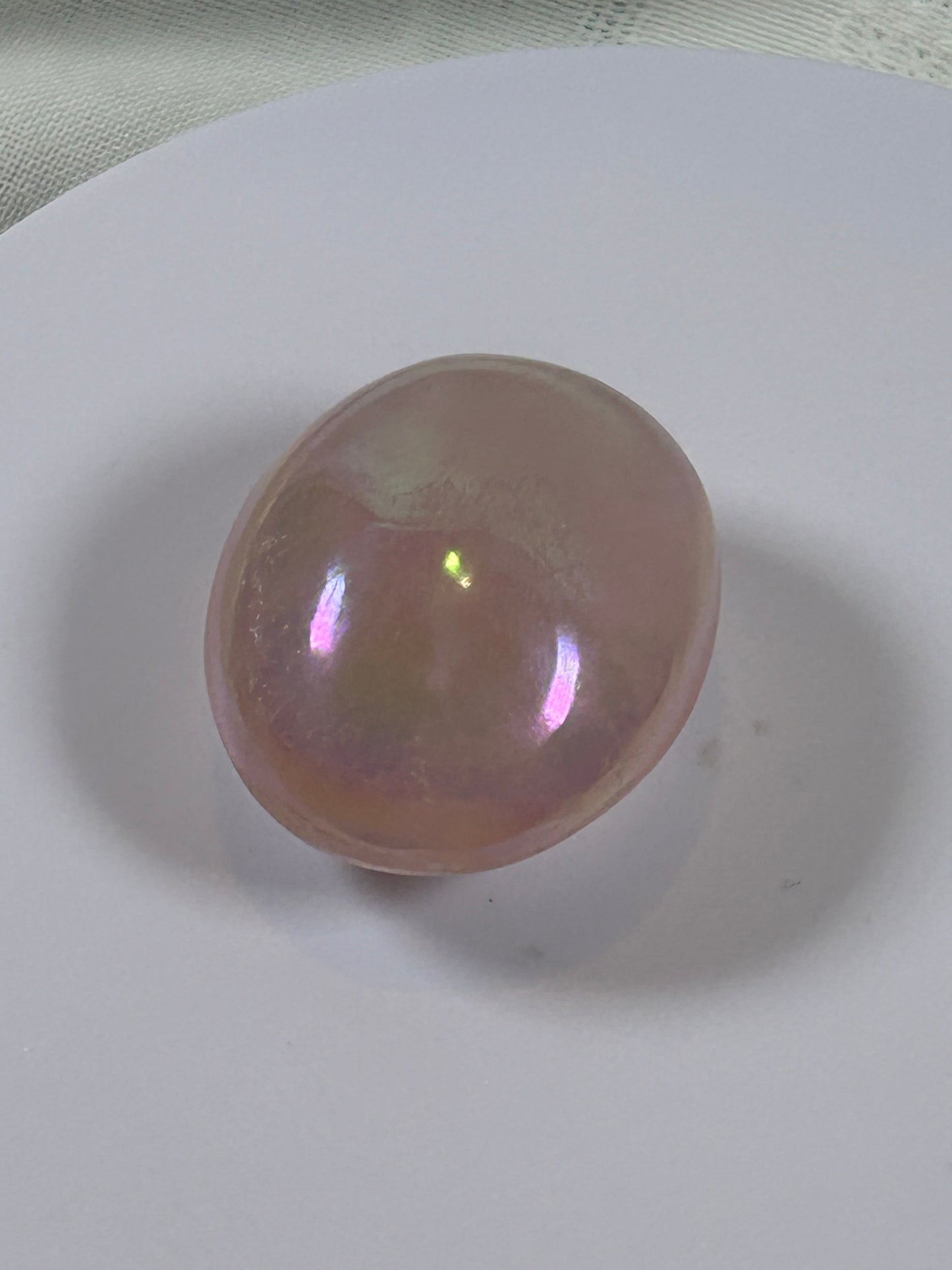 (#133) - ANGEL AURA QUARTZ PALM STONE POLISHED - NEW
