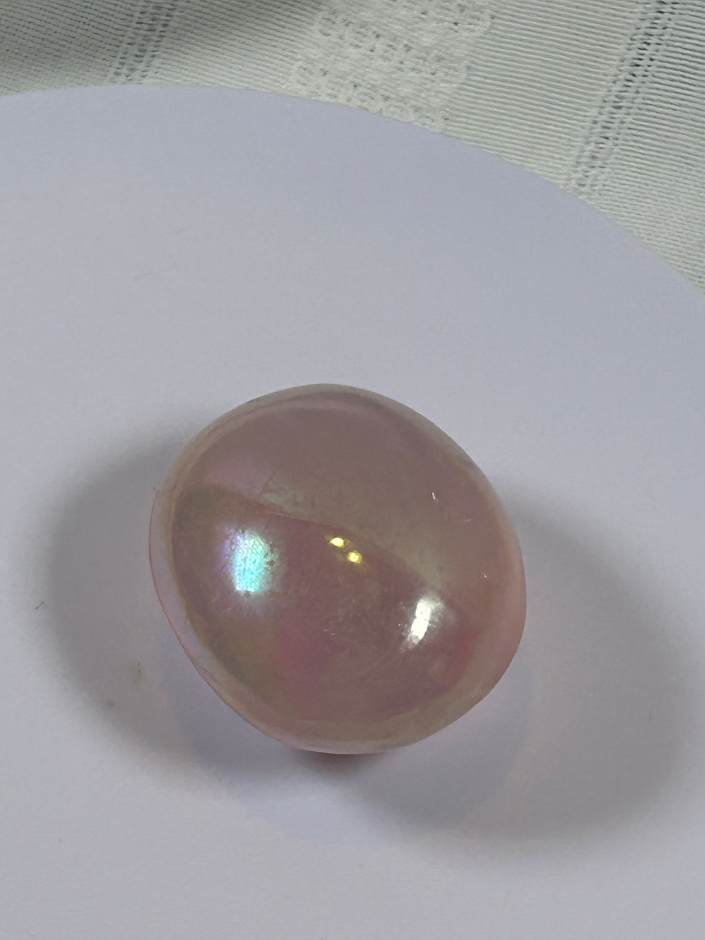 (#133) - ANGEL AURA QUARTZ PALM STONE POLISHED - NEW