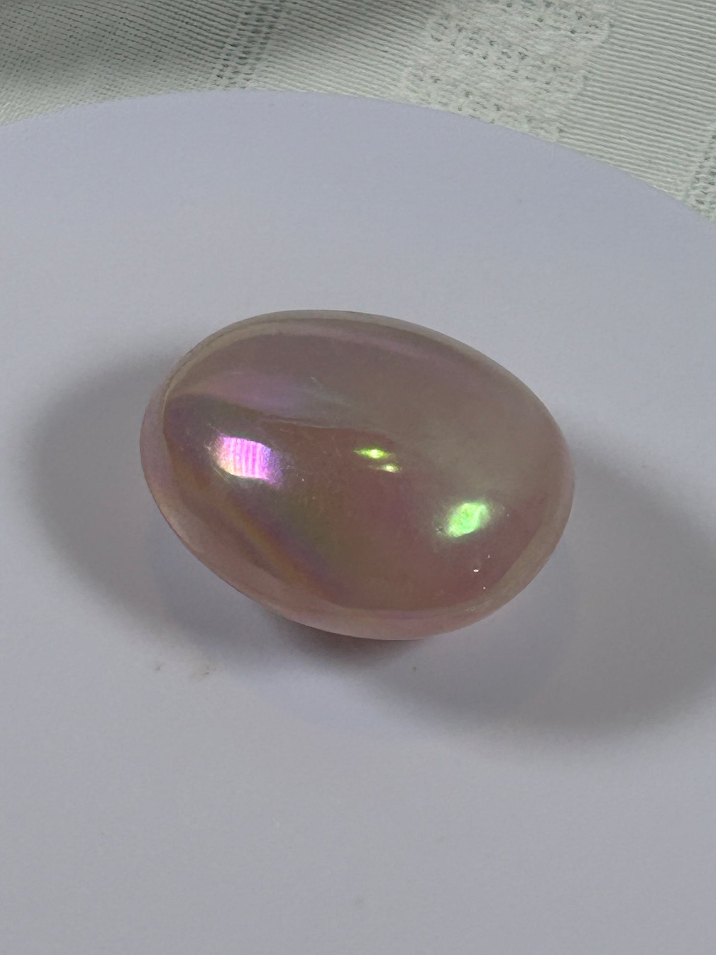 (#133) - ANGEL AURA QUARTZ PALM STONE POLISHED - NEW