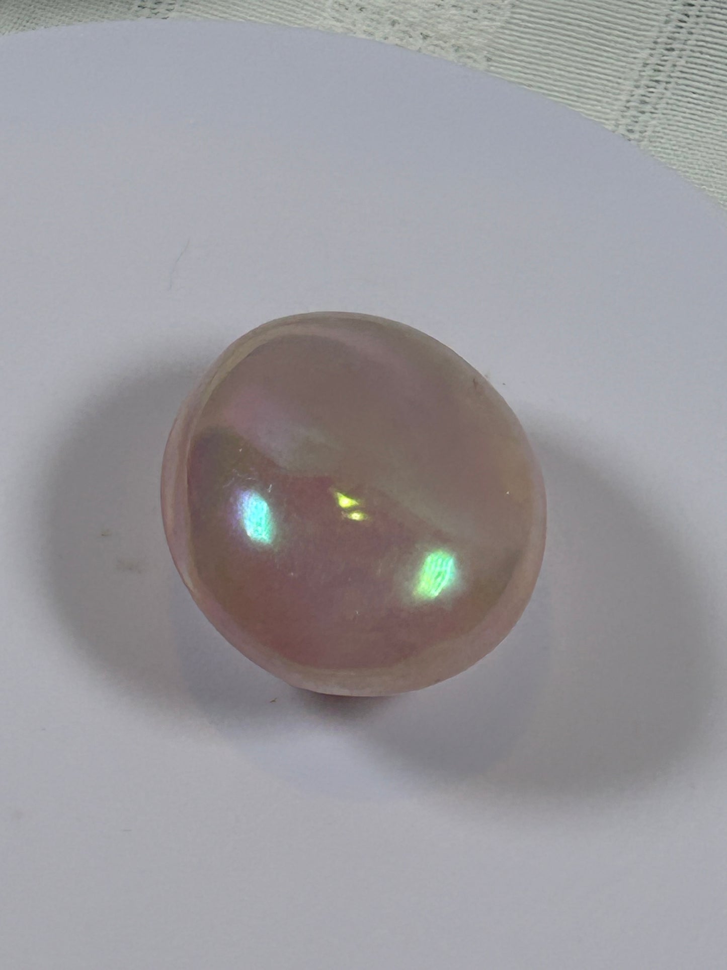 (#133) - ANGEL AURA QUARTZ PALM STONE POLISHED - NEW