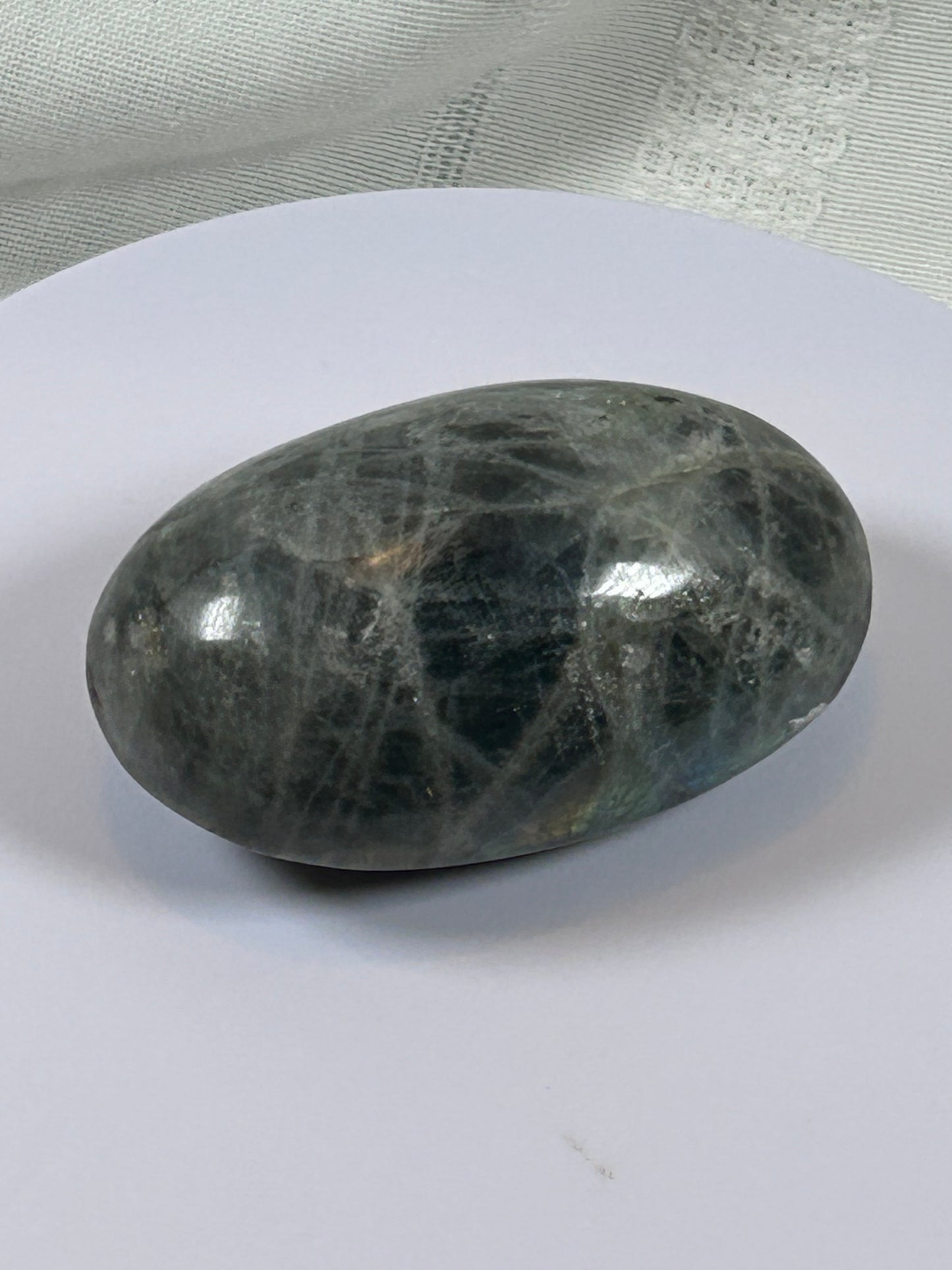(#134) - LABRADORITE PALM STONE POLISHED - NEW