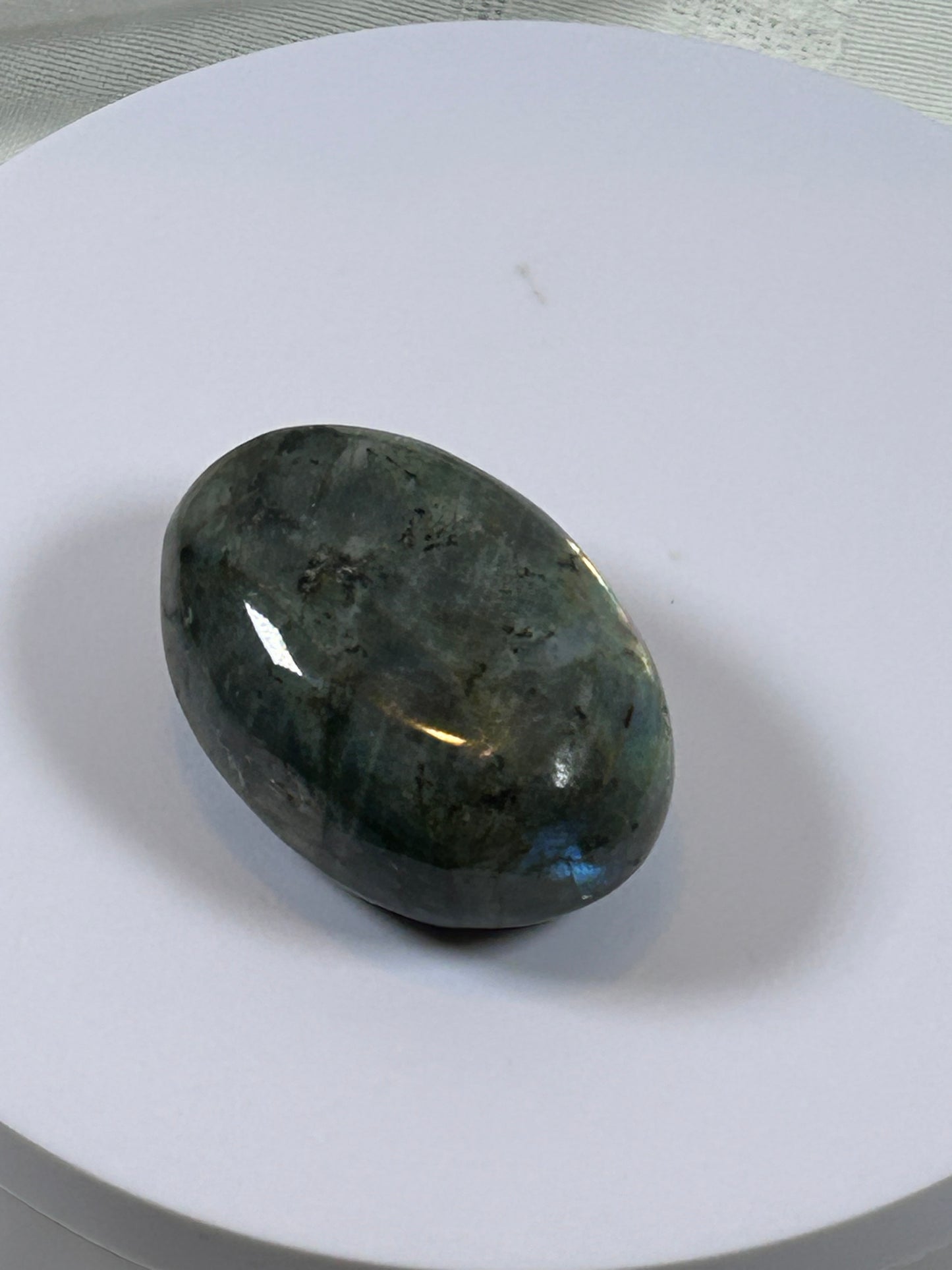 (#135) - LABRADORITE PALM STONE POLISHED - NEW