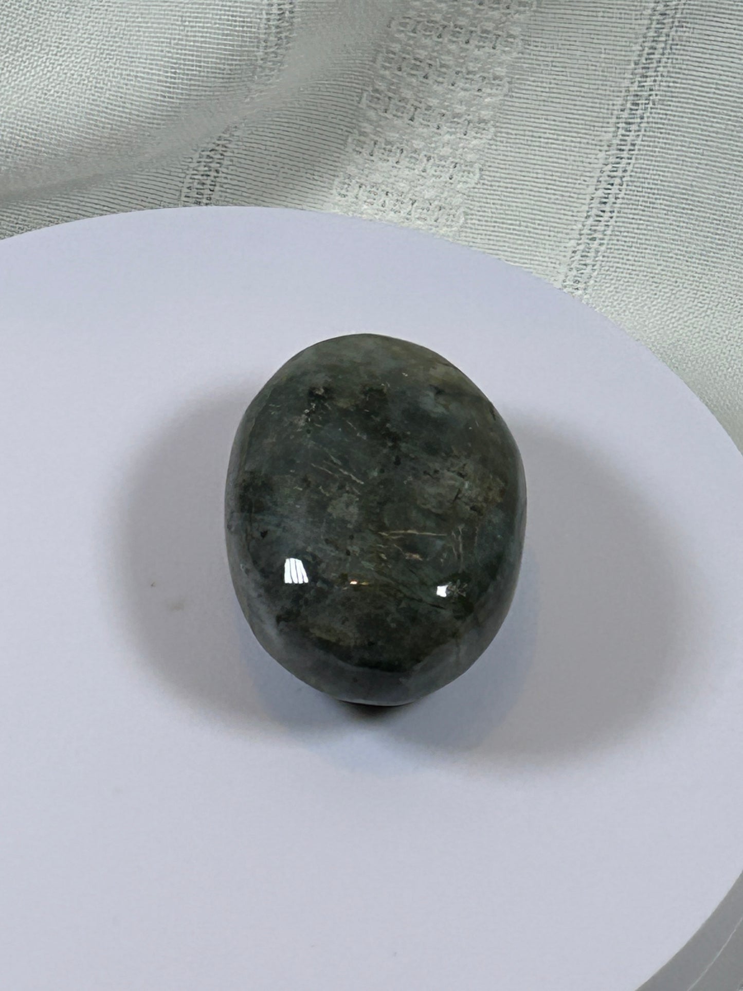 (#135) - LABRADORITE PALM STONE POLISHED - NEW
