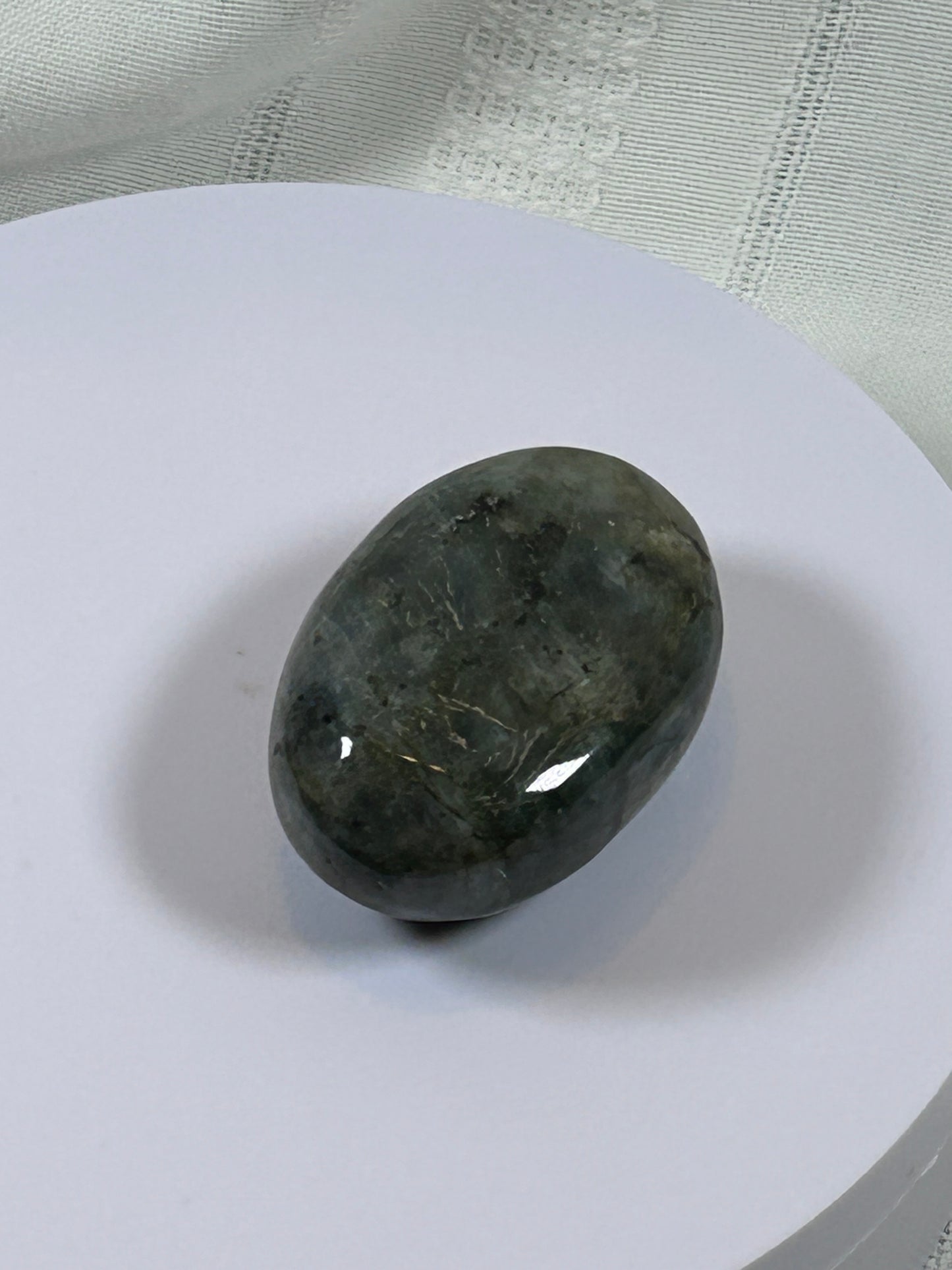 (#135) - LABRADORITE PALM STONE POLISHED - NEW