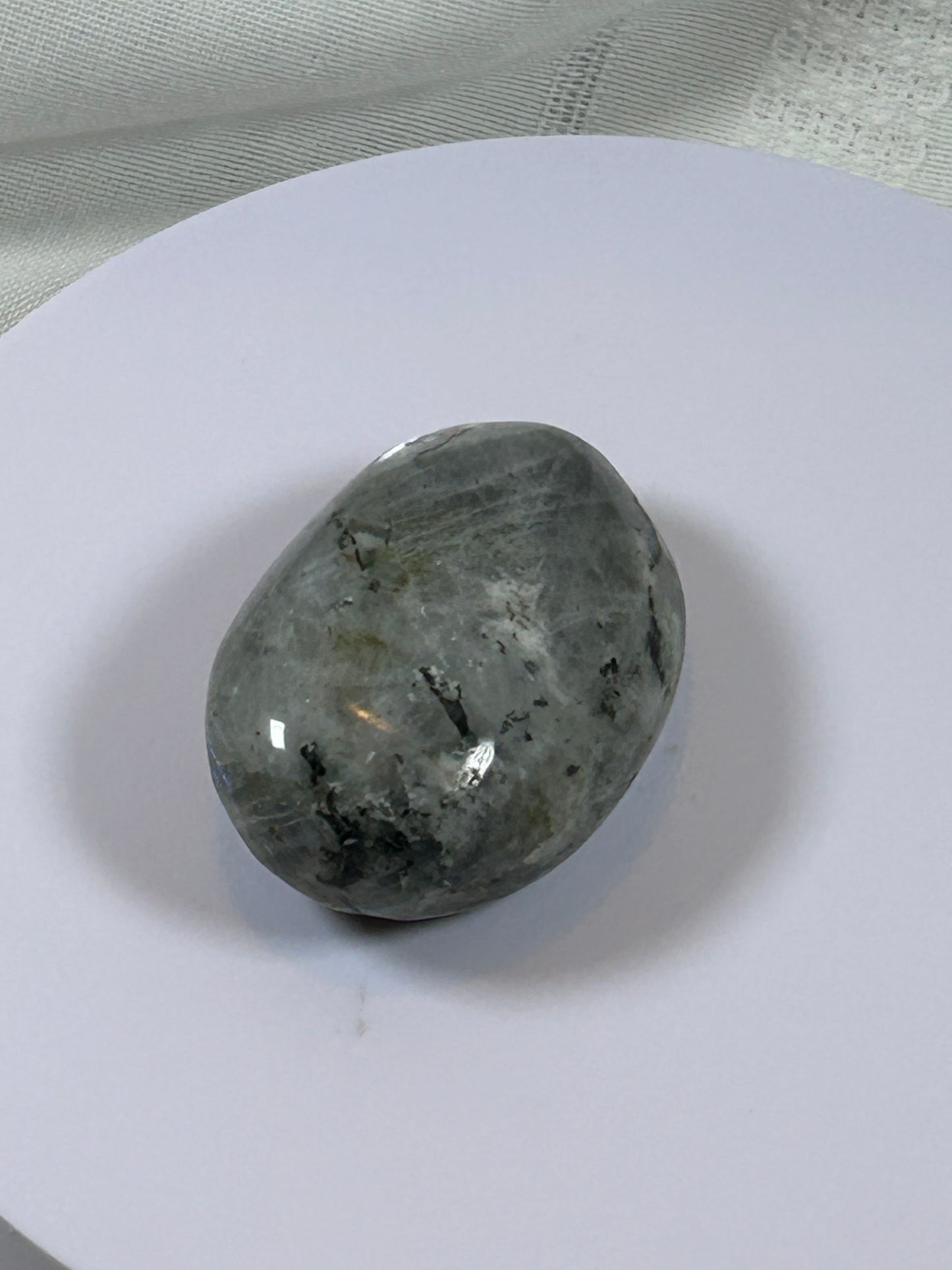 (#137) - LABRADORITE PALM STONE POLISHED - NEW