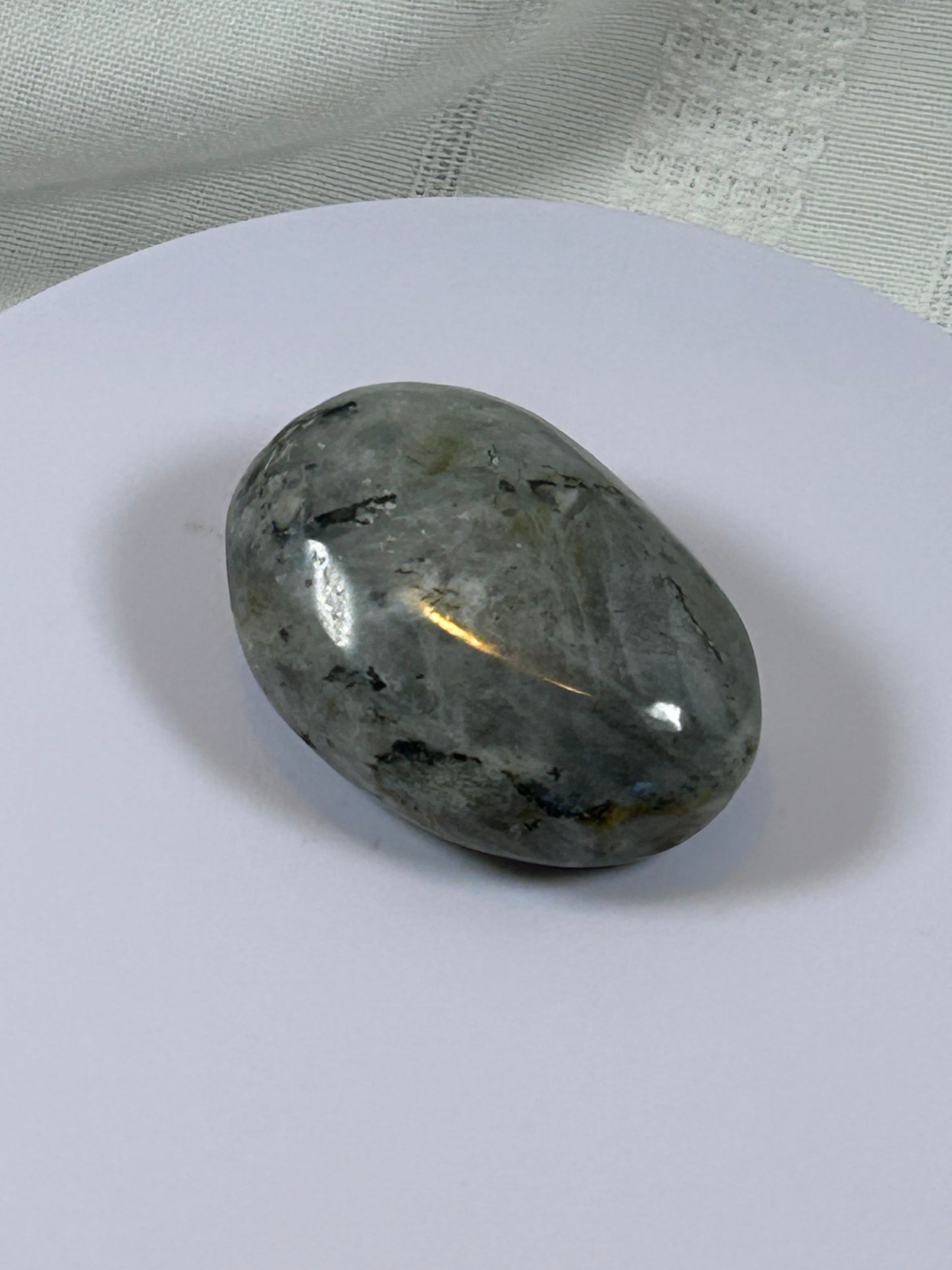 (#137) - LABRADORITE PALM STONE POLISHED - NEW