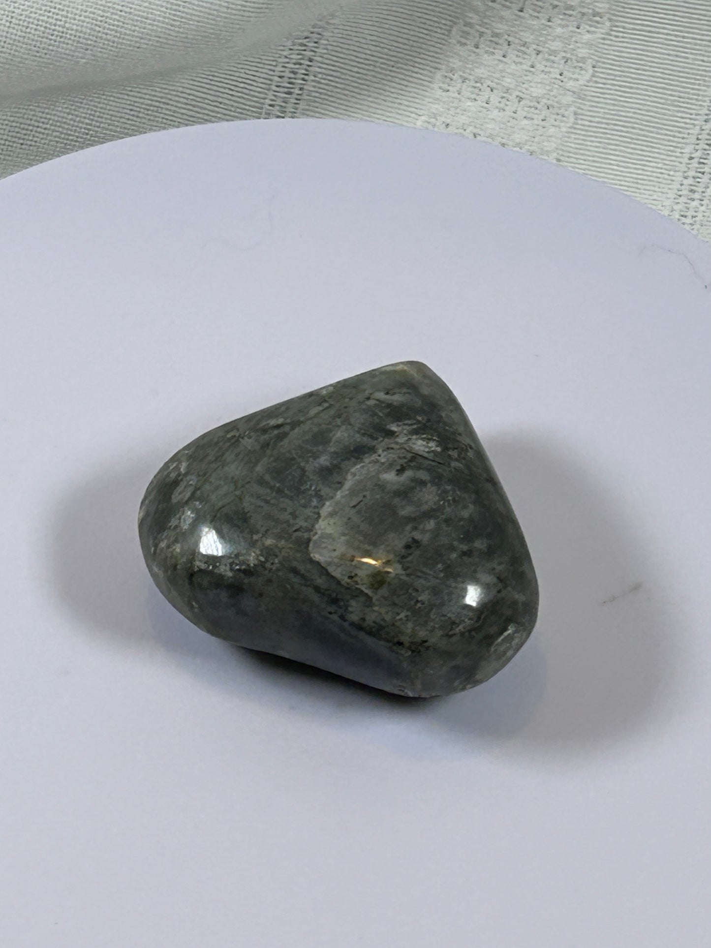 (#138) - LABRADORITE HEART STONE POLISHED - NEW