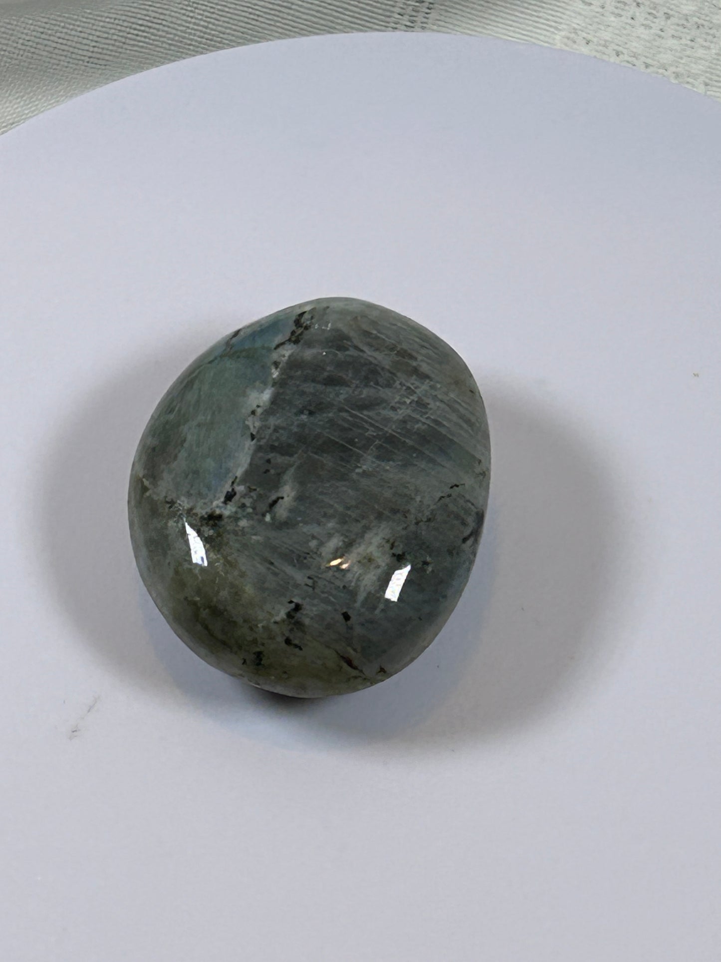 (#140) - LABRADORITE PALM STONE POLISHED - NEW