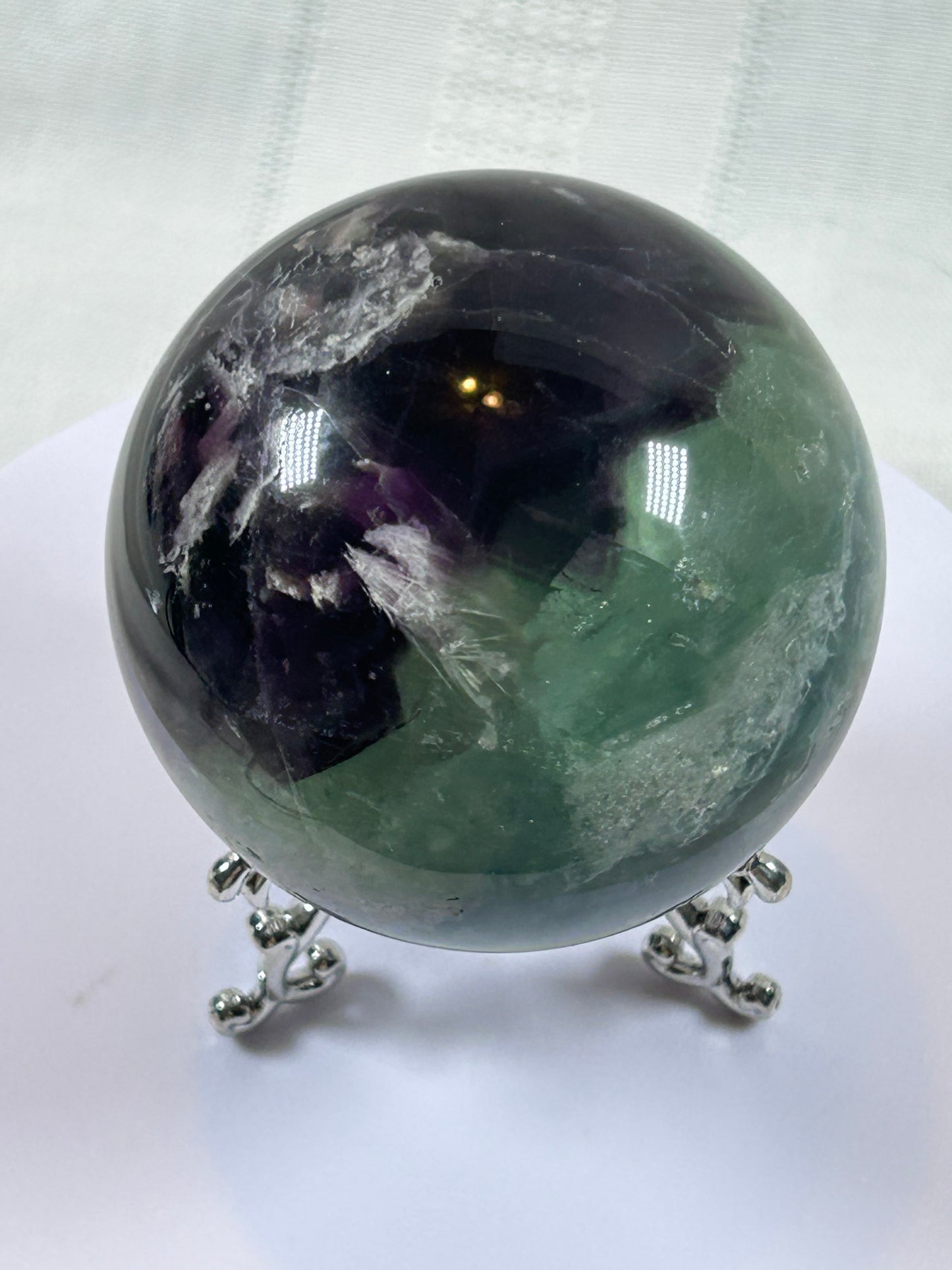 (#157) - FLUORITE SPHERE POLISHED - NEW
