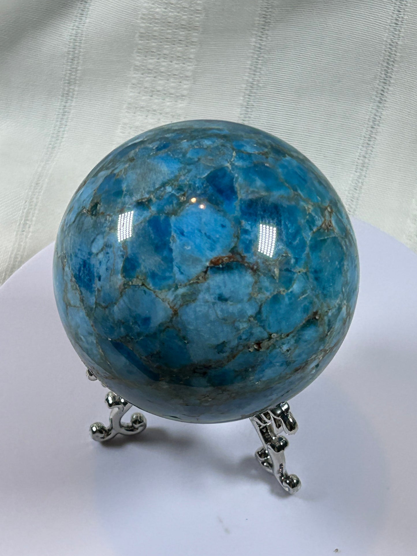 (#154) - BLUE APATITE SPHERE POLISHED - NEW