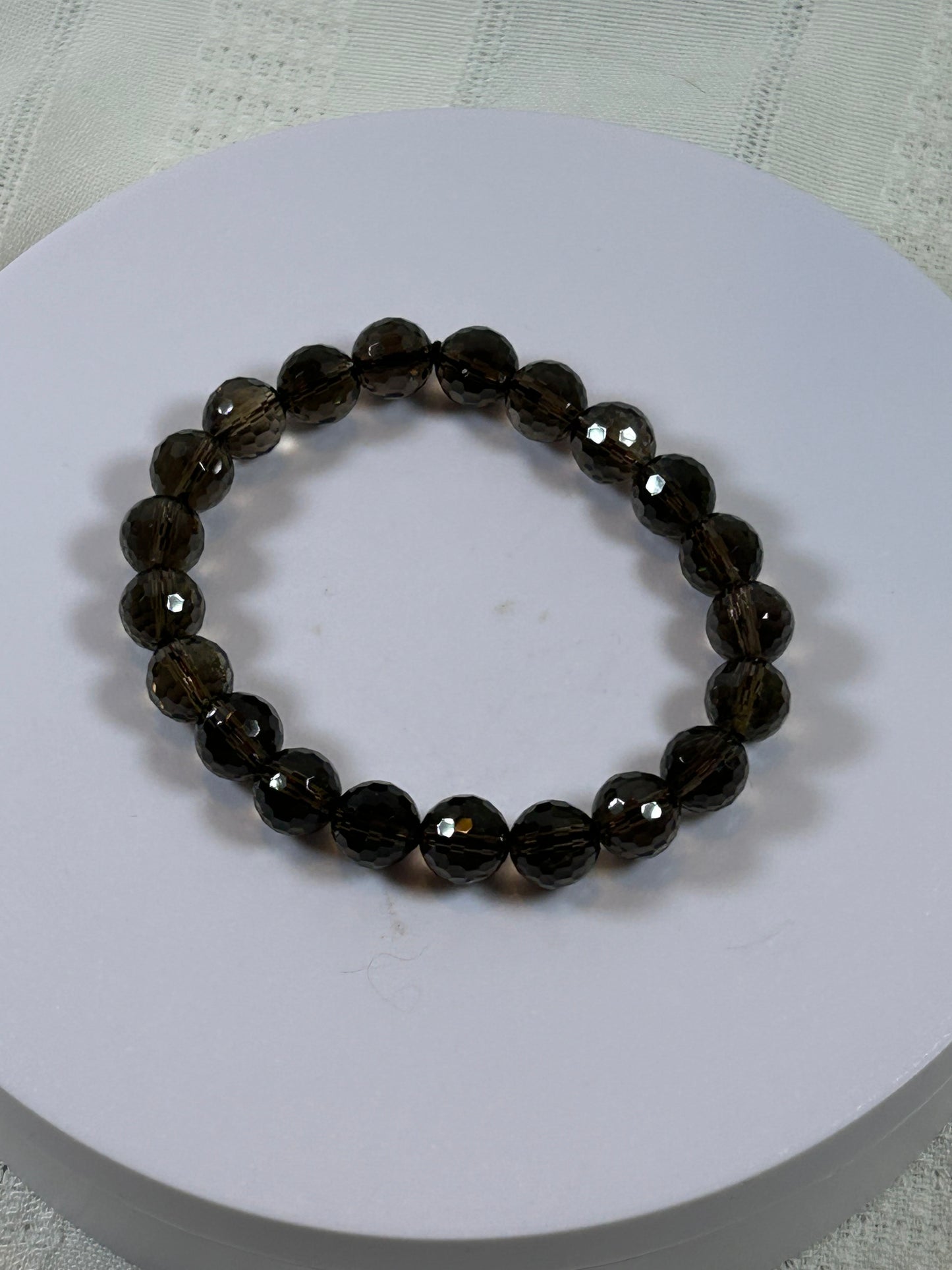 (#161) - SMOKY QUARTZ CRYSTAL BRACELET - NEW