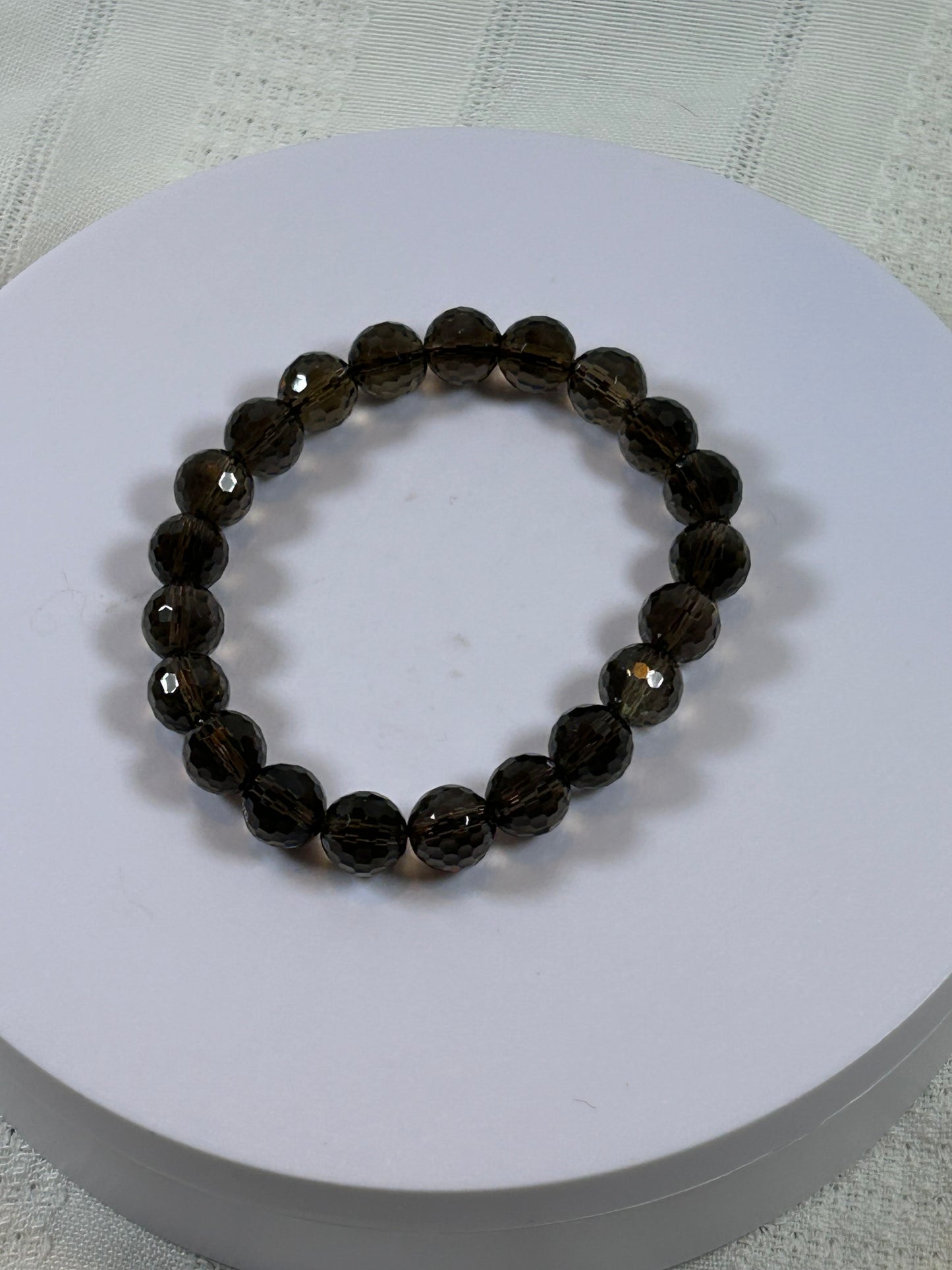 (#161) - SMOKY QUARTZ CRYSTAL BRACELET - NEW