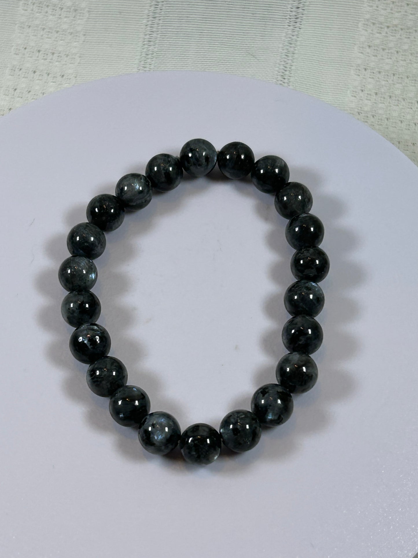 (#186) - BLACK OBSIDIAN CRYSTAL BRACELET - NEW