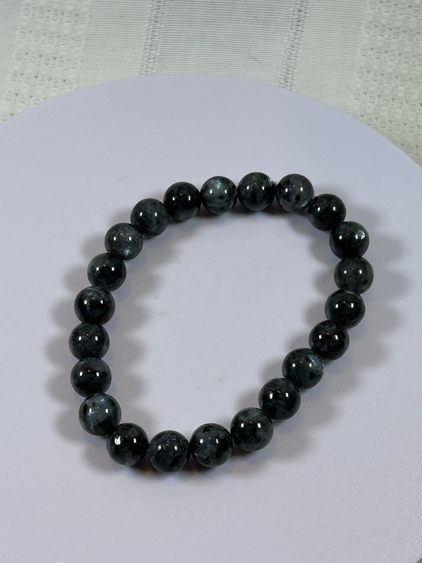 (#186) - BLACK OBSIDIAN CRYSTAL BRACELET - NEW