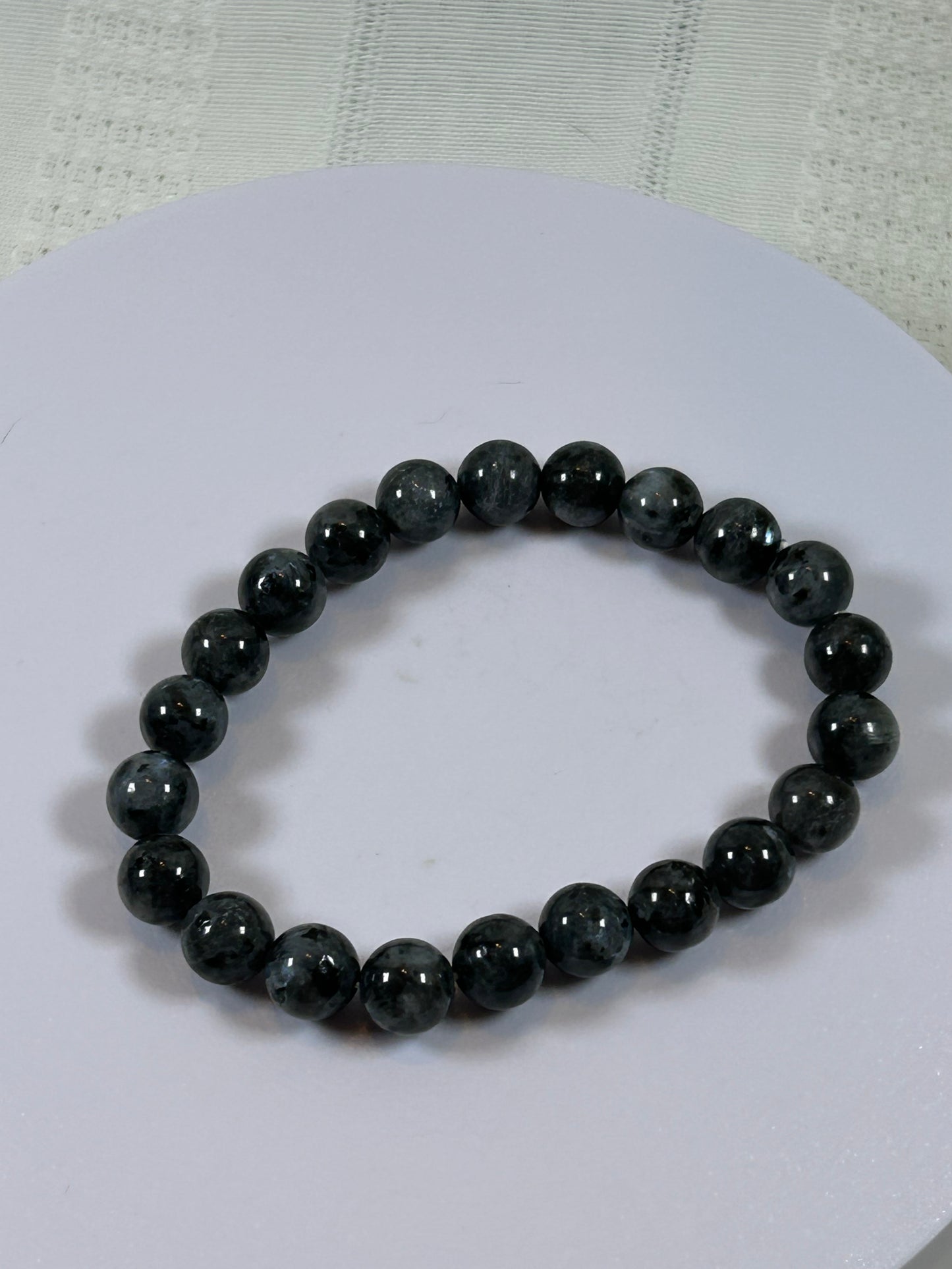 (#186) - BLACK OBSIDIAN CRYSTAL BRACELET - NEW