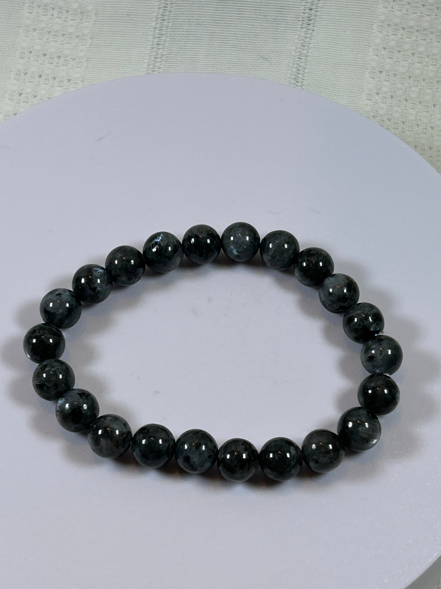 (#186) - BLACK OBSIDIAN CRYSTAL BRACELET - NEW