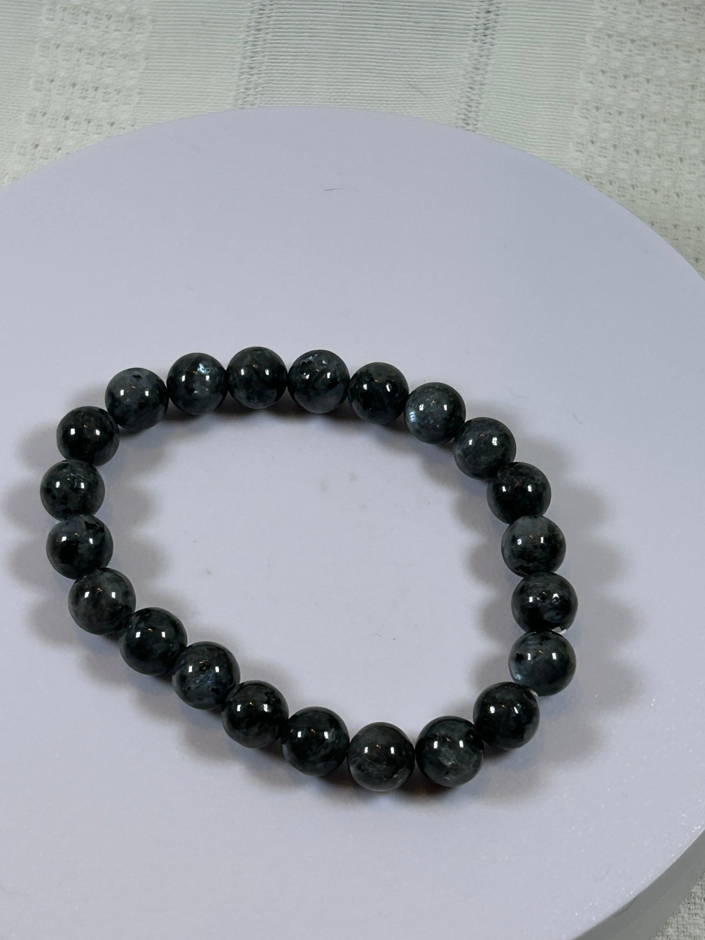 (#186) - BLACK OBSIDIAN CRYSTAL BRACELET - NEW