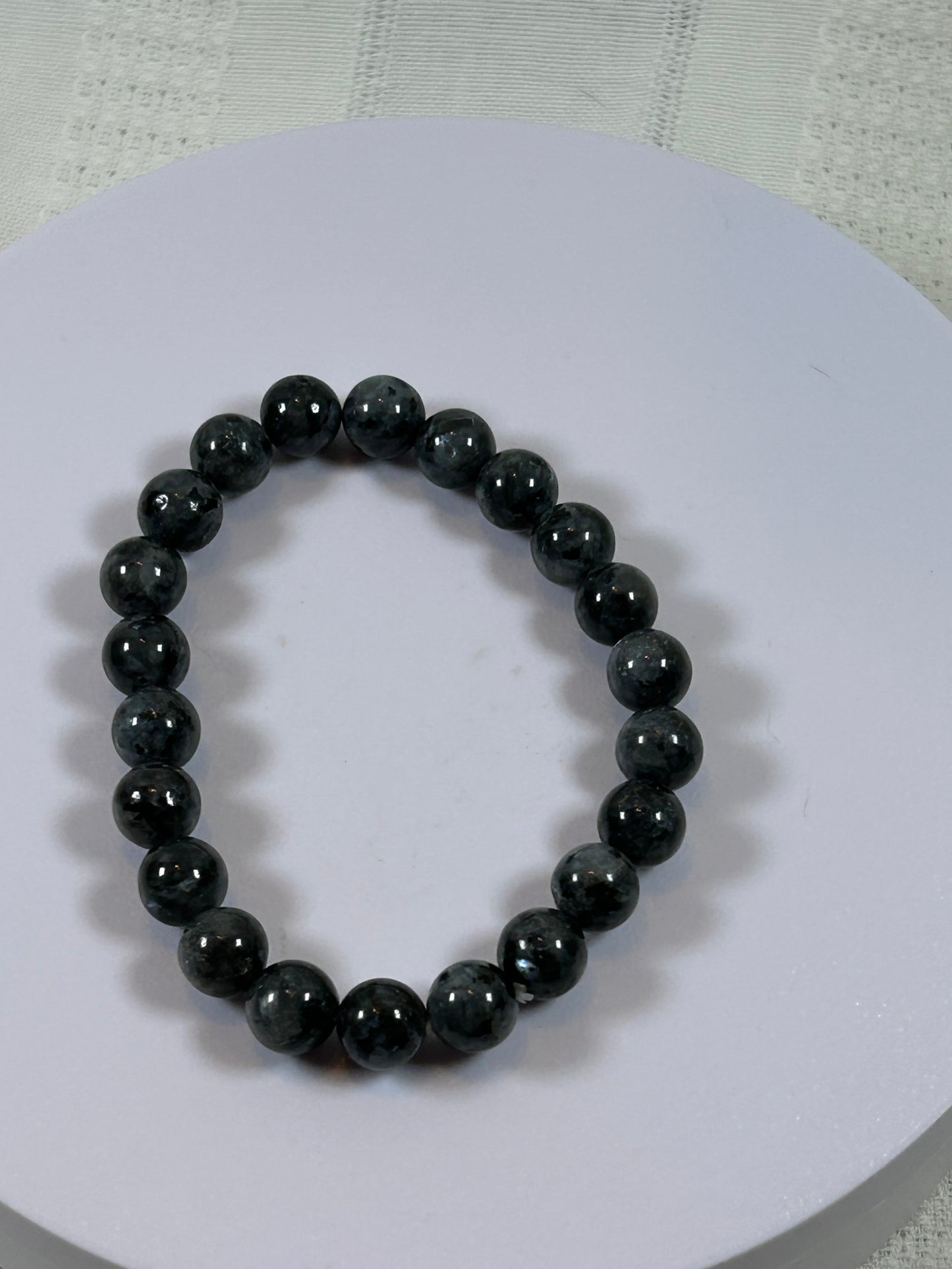 (#186) - BLACK OBSIDIAN CRYSTAL BRACELET - NEW