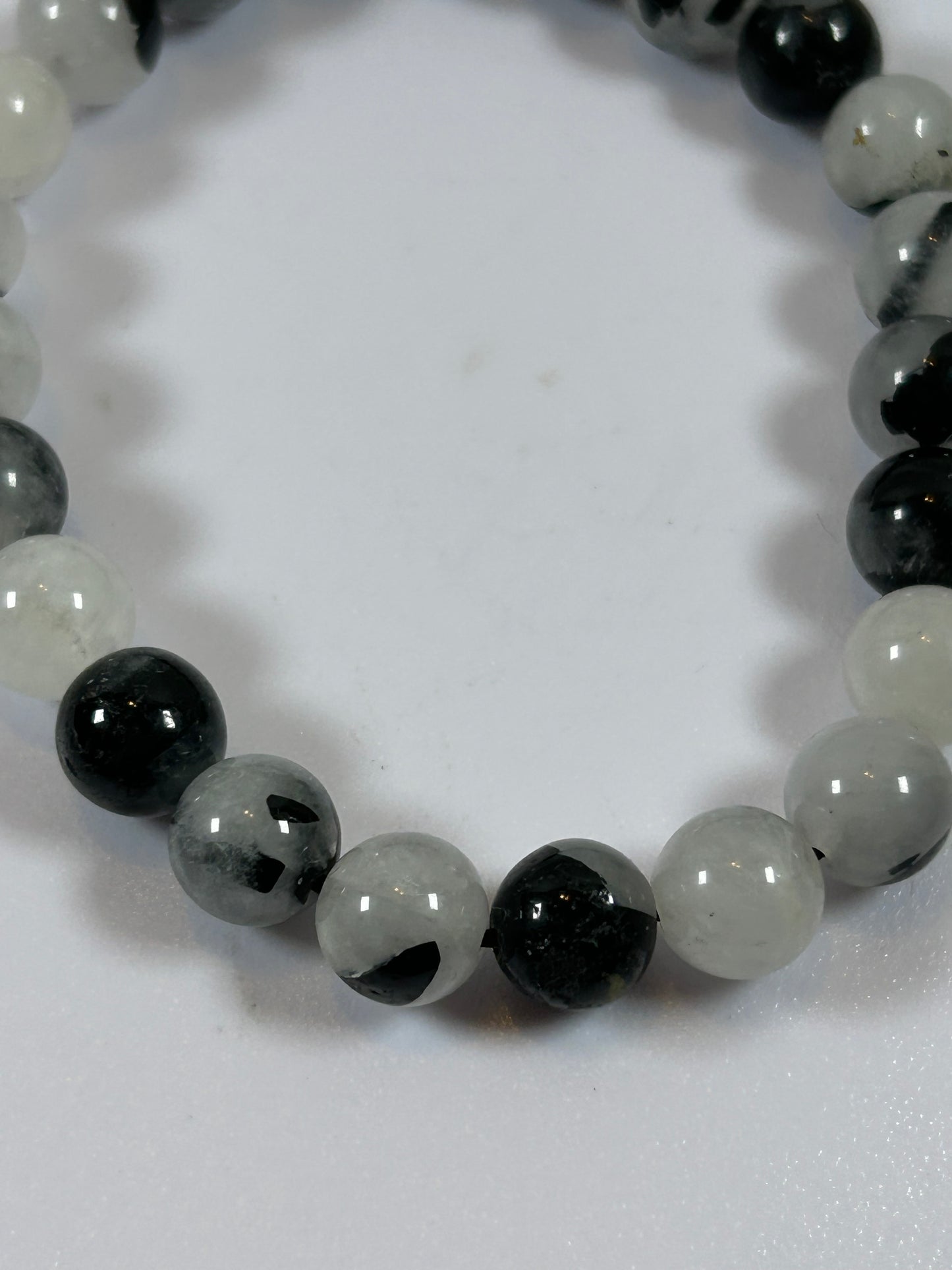 (#163) - BLACK TOURMALINE CRYSTAL BRACELET - NEW