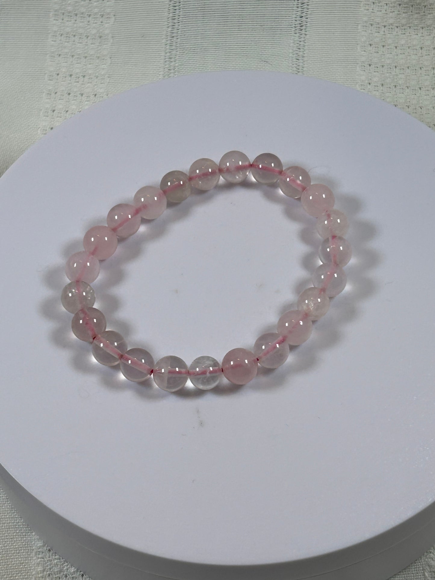(#168) - ROSE QUARTZ CRYSTAL BRACELET - NEW