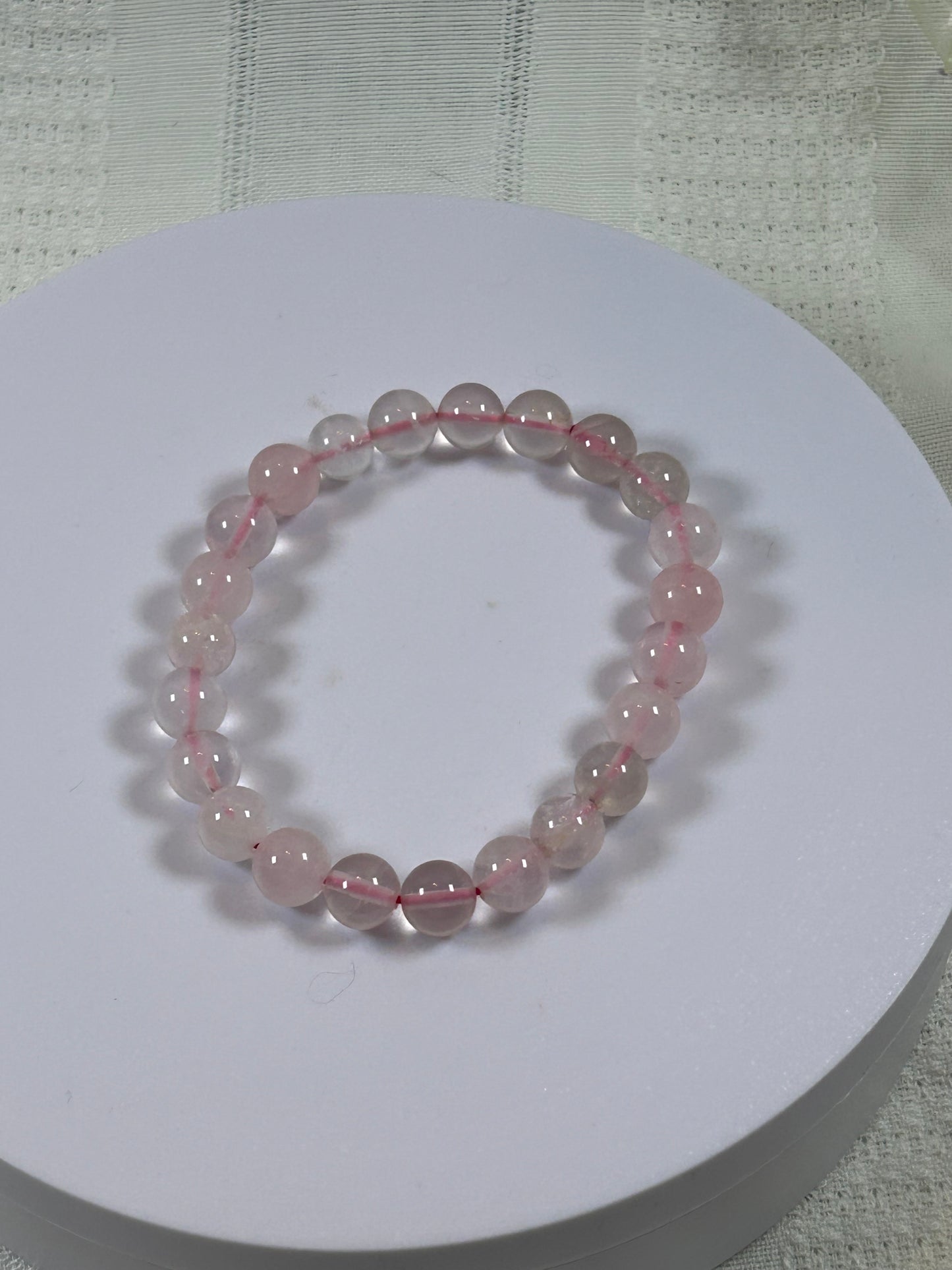(#168) - ROSE QUARTZ CRYSTAL BRACELET - NEW