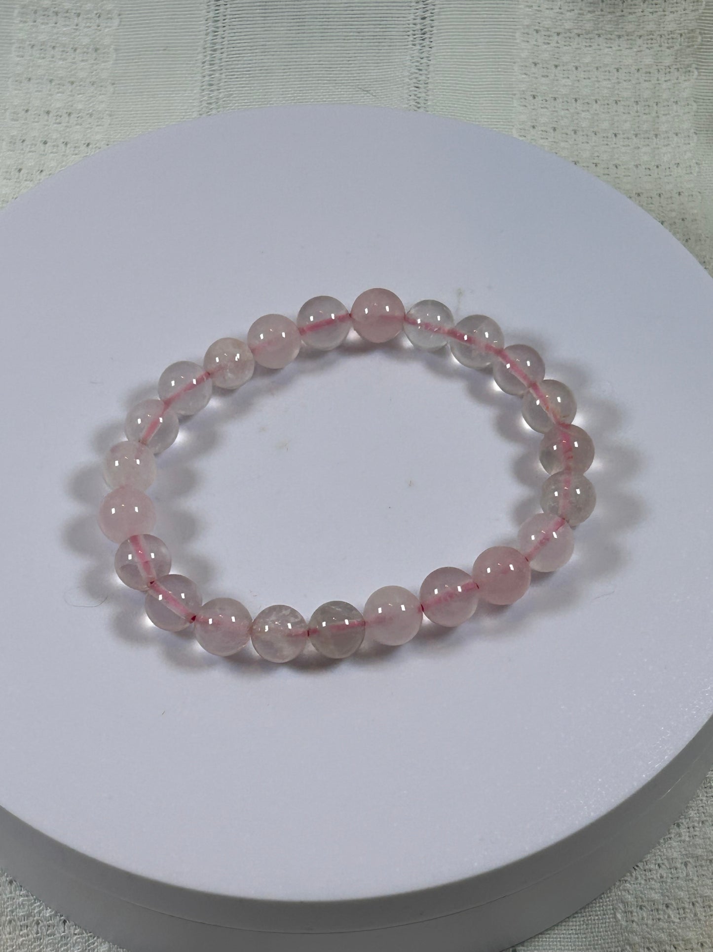 (#168) - ROSE QUARTZ CRYSTAL BRACELET - NEW