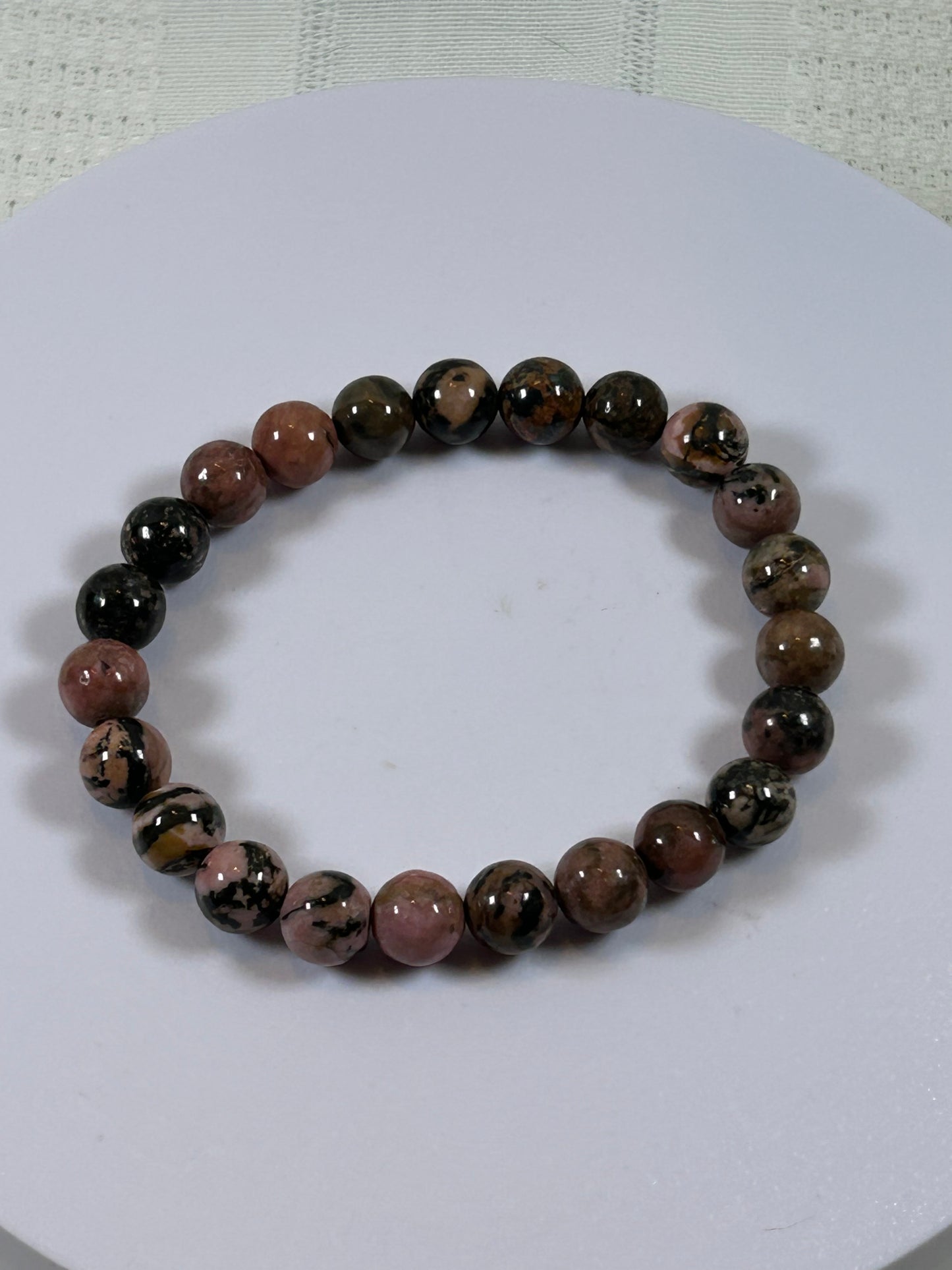 (#1043) - RHODONITE CRYSTAL BRACELET - NEW