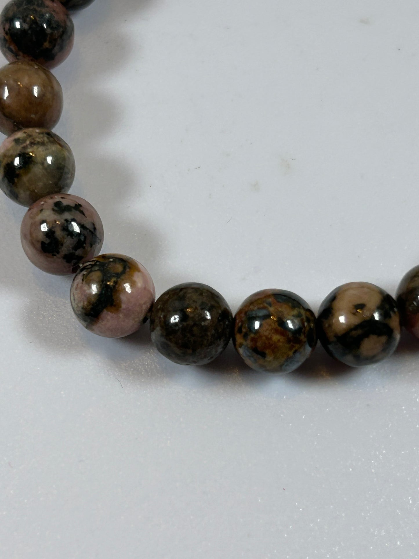 (#1043) - RHODONITE CRYSTAL BRACELET - NEW
