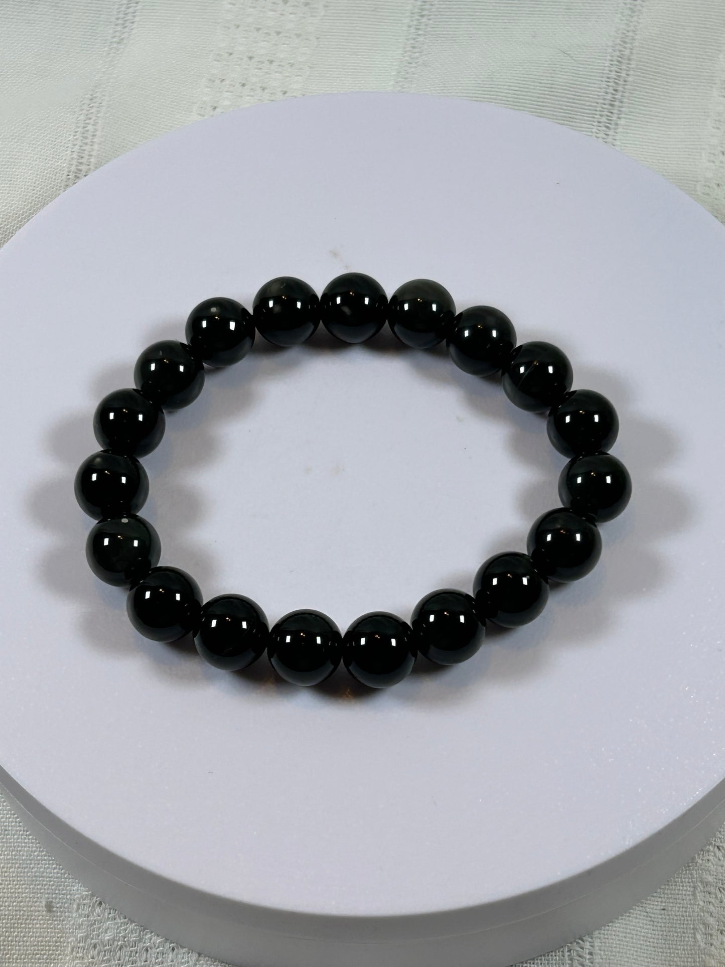 (#189) - MEDIUM OBSIDIAN CRYSTAL BRACELET - NEW