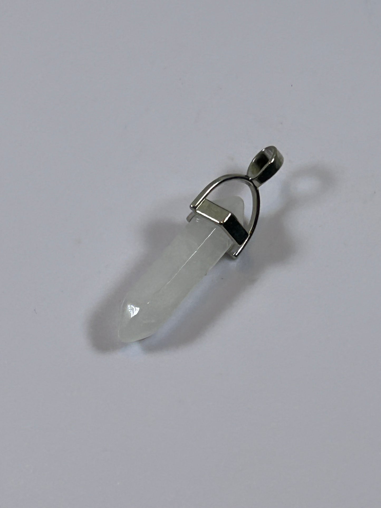(#207) - CLEAR CRYSTAL QUARTZ DOUBLE POINT PENDANT - NEW