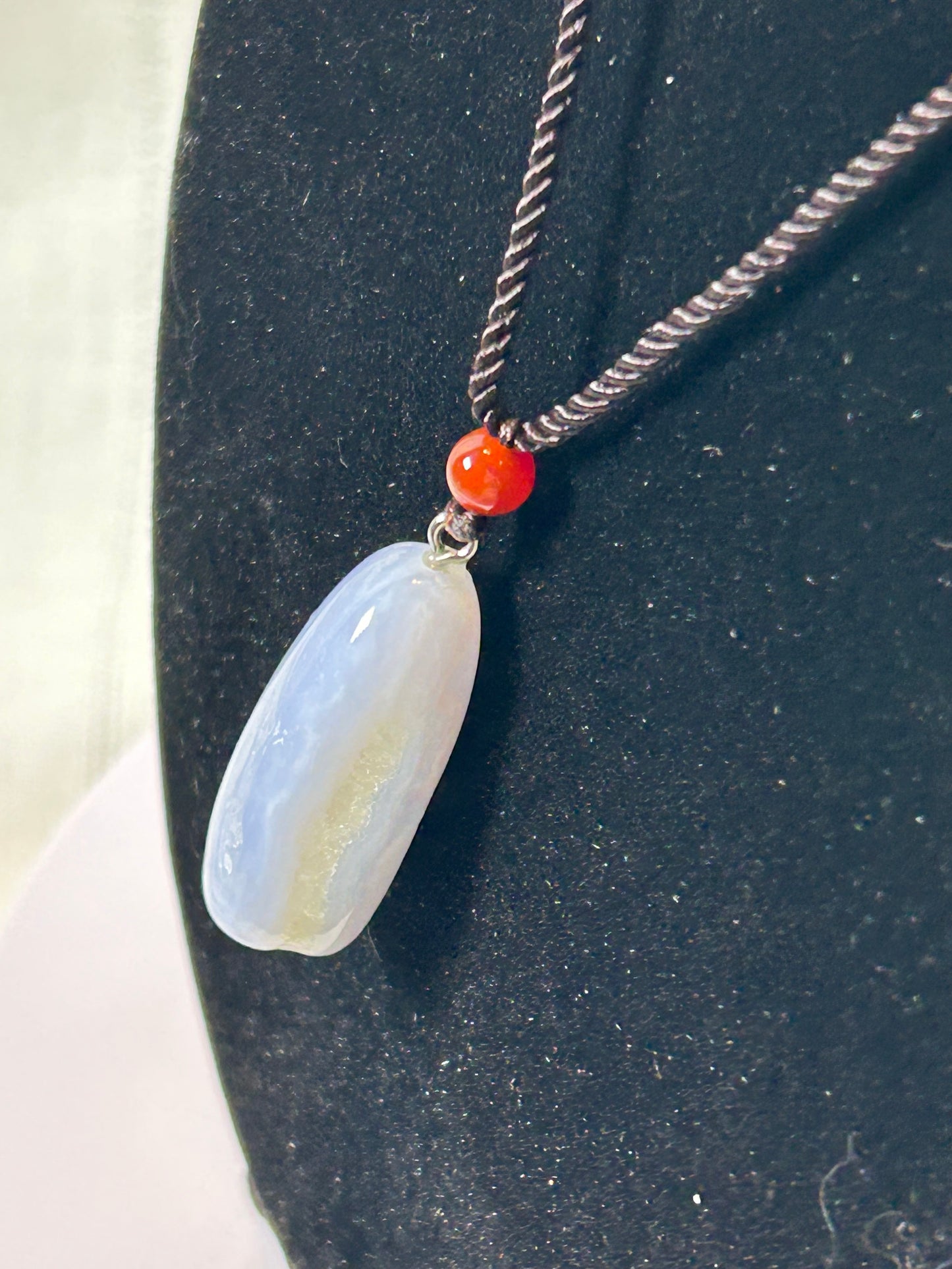 (#217) - BLUE LACE AGATE PENDANT - NEW