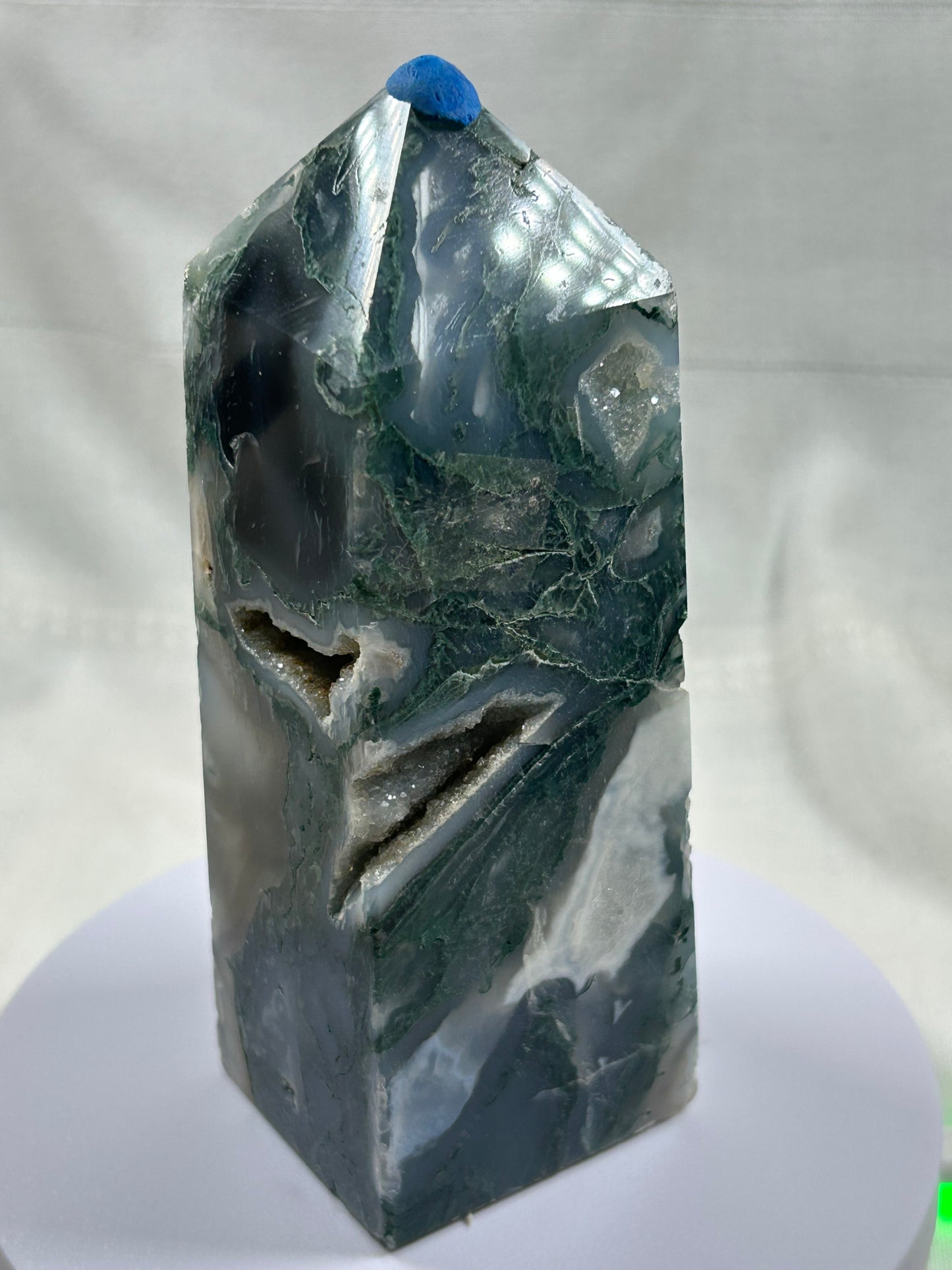 (#781) - Green Moss Agate Tower - New