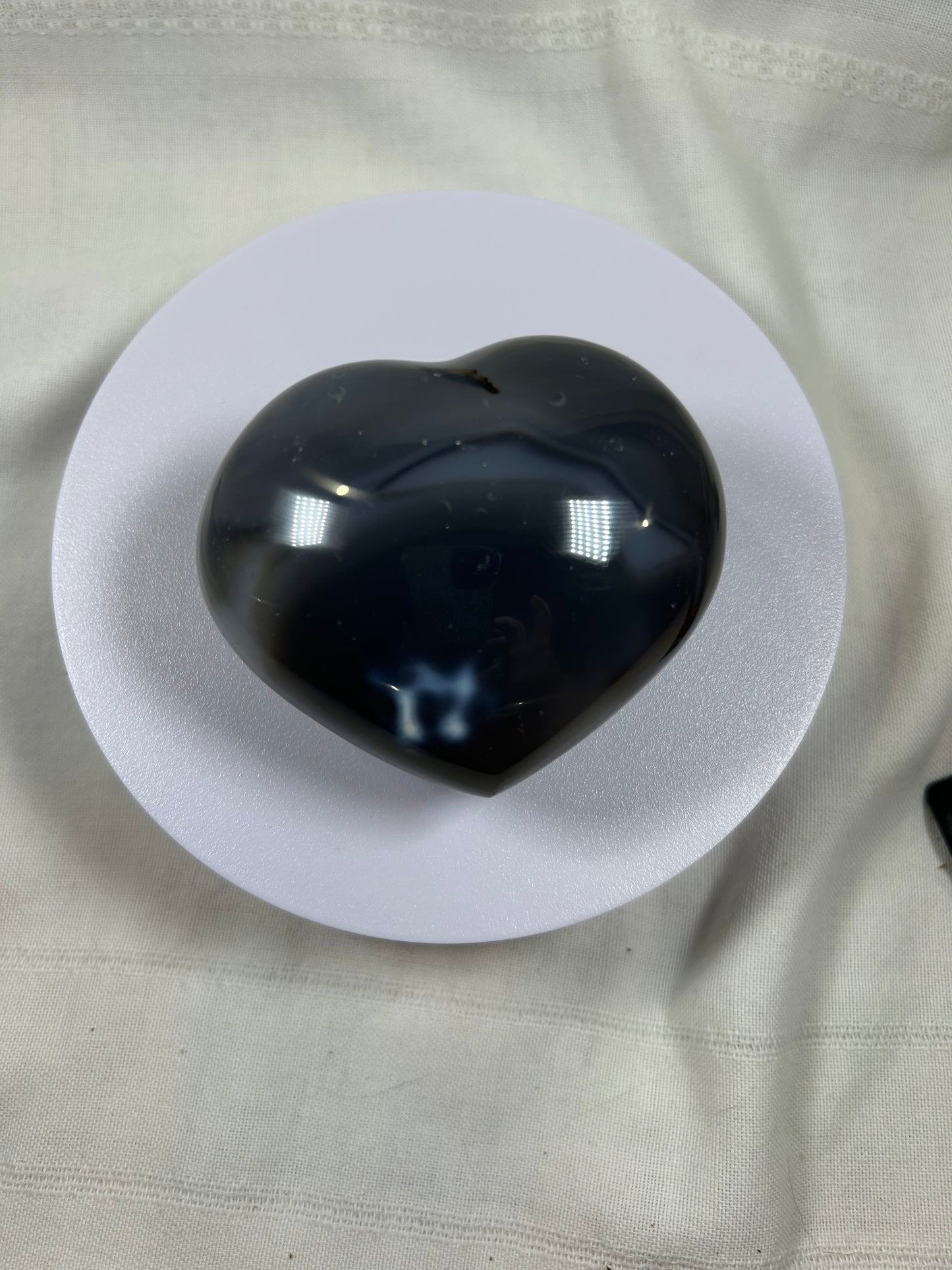 (#850) - Orca Agate Heart - New