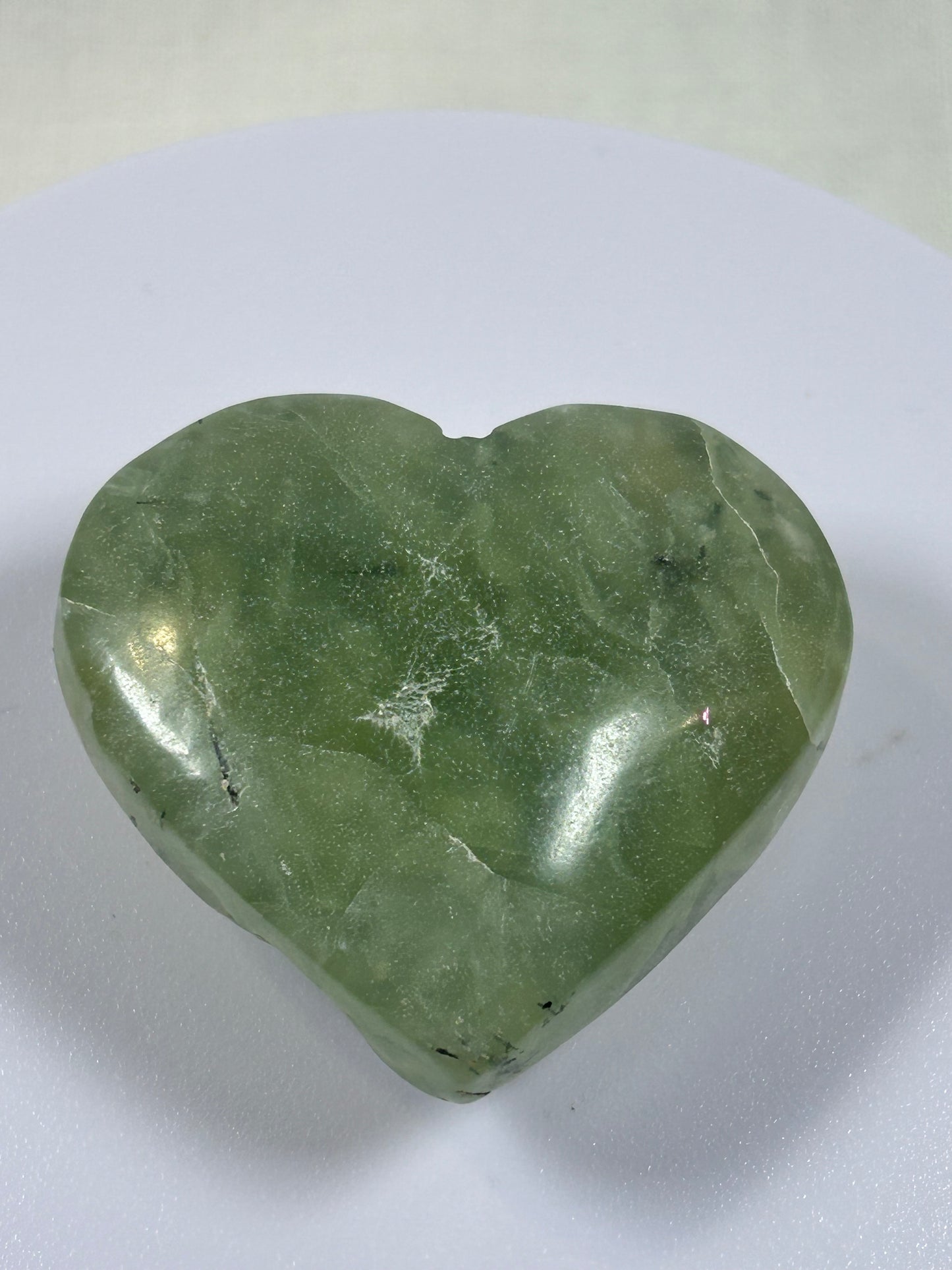 (#848) - Prehnite Heart - New