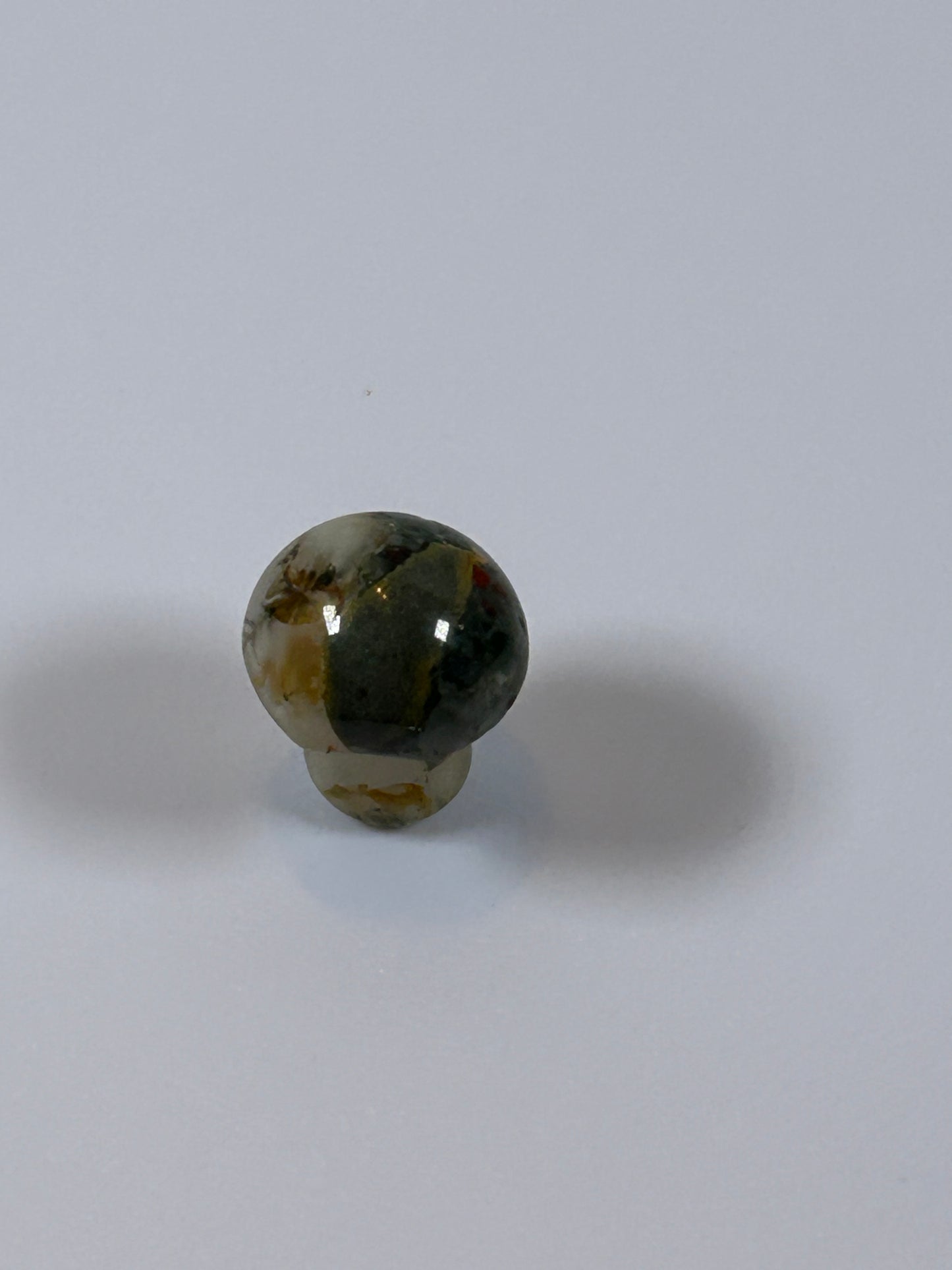 (#47) - RAINFOREST JASPER MUSHROOM CARVING - NEW