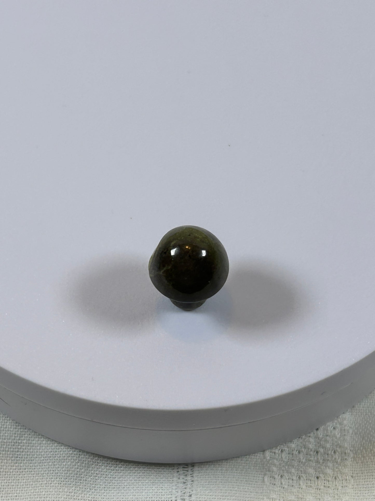 (#48) - UNAKITE EPIDOTE MUSHROOM CARVING - NEW