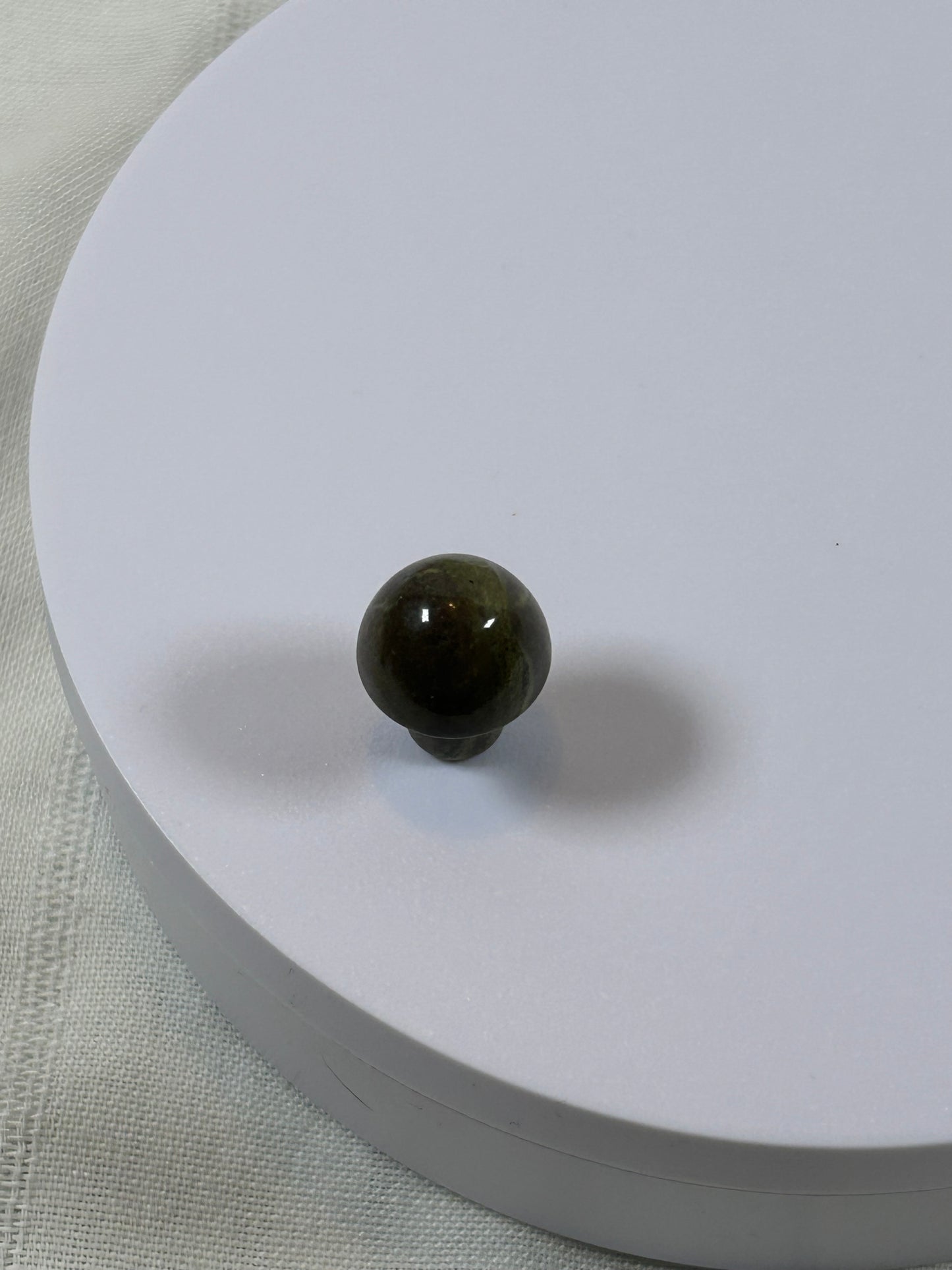 (#48) - UNAKITE EPIDOTE MUSHROOM CARVING - NEW