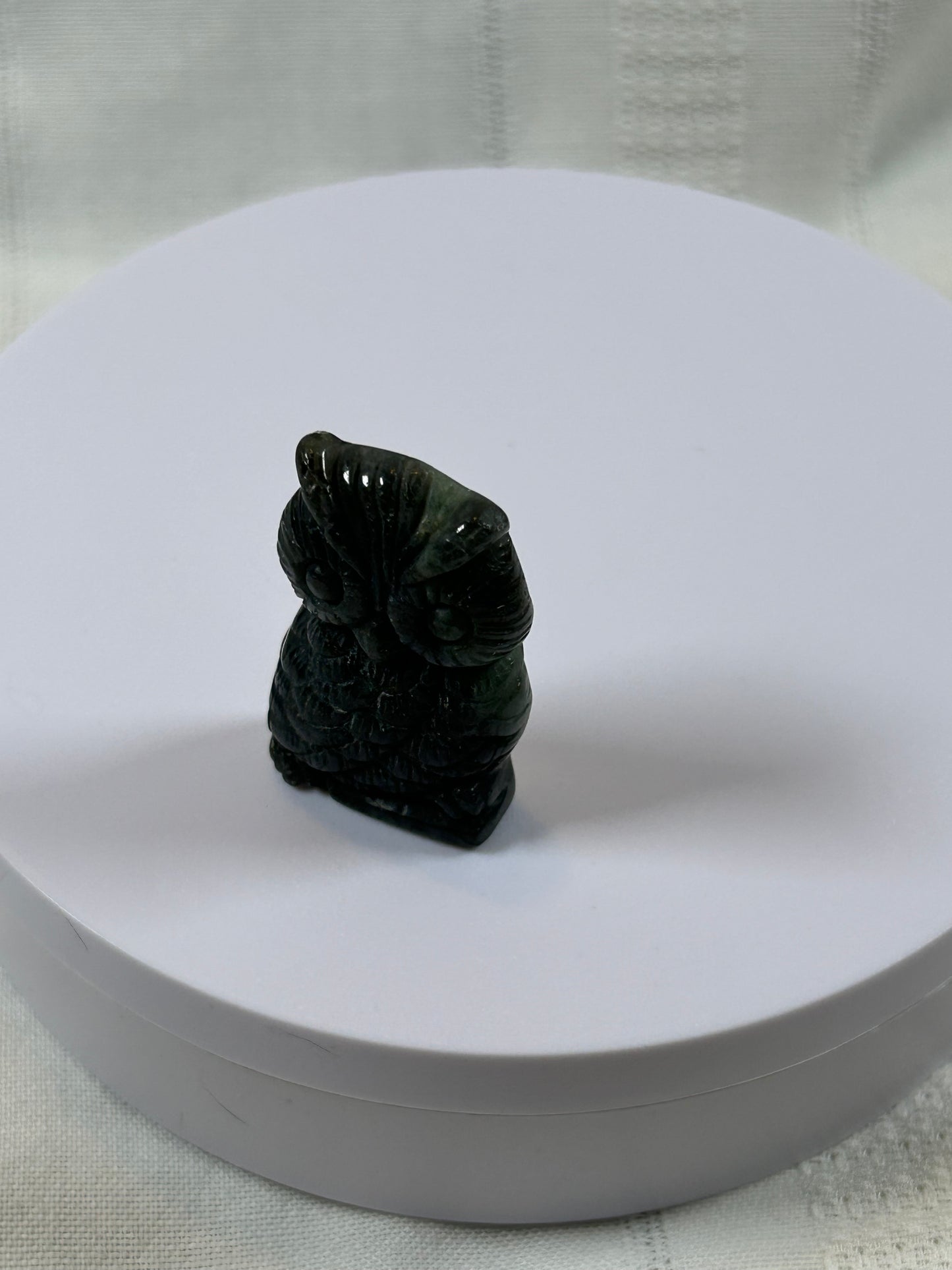 (#7) - LABRADORITE OWL CARVING - NEW
